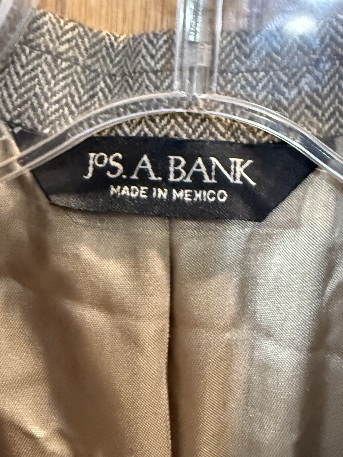 Jos A Bank Blazer Men’s Size 35? Brown Stripe Plaid See Photos & Measurements