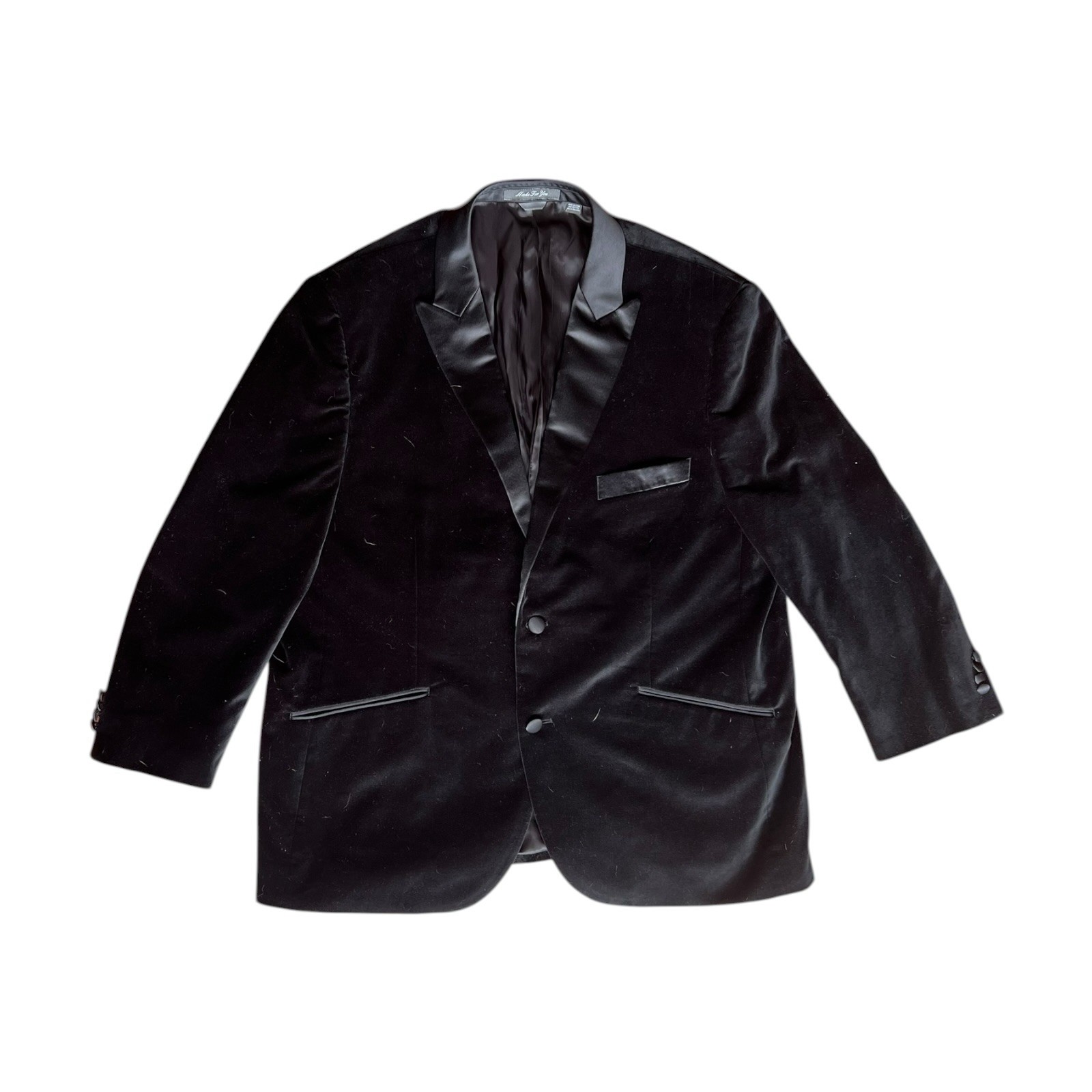 INDOCHINO Blazer Men 40 Black Tuxedo Coat Satin Shawl Collar Trim Wool Cashmere