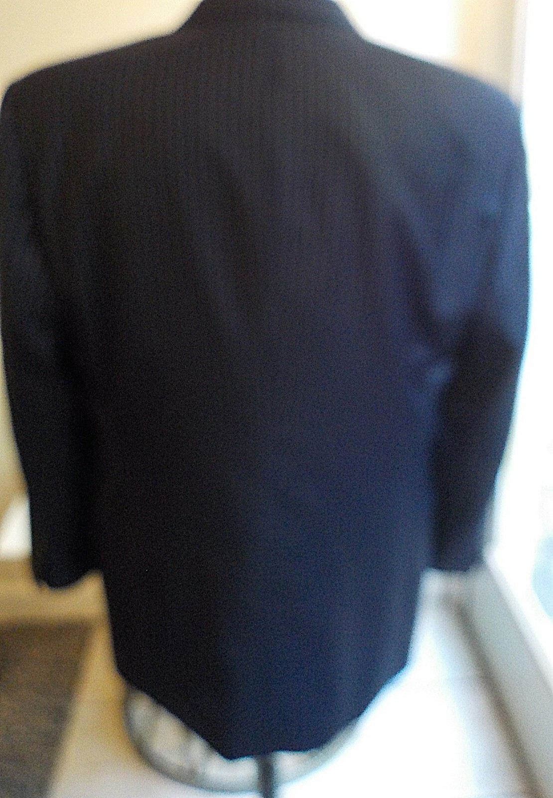 COPPLEY BOCELLI JORDAN Navy Pinstriped Suit 100% Wool SZ 45RX36