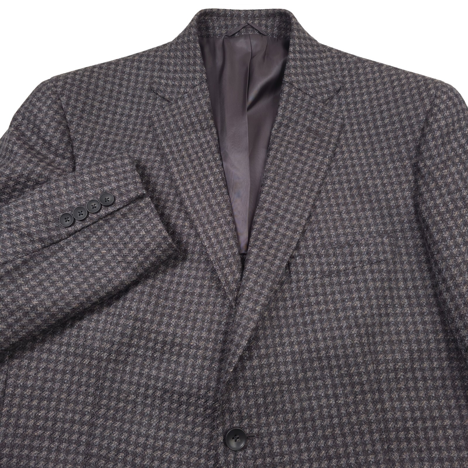 $548 Bloomingdales Houndstooth Wool Sport Coat Blazer Jacket Mens Size 44R
