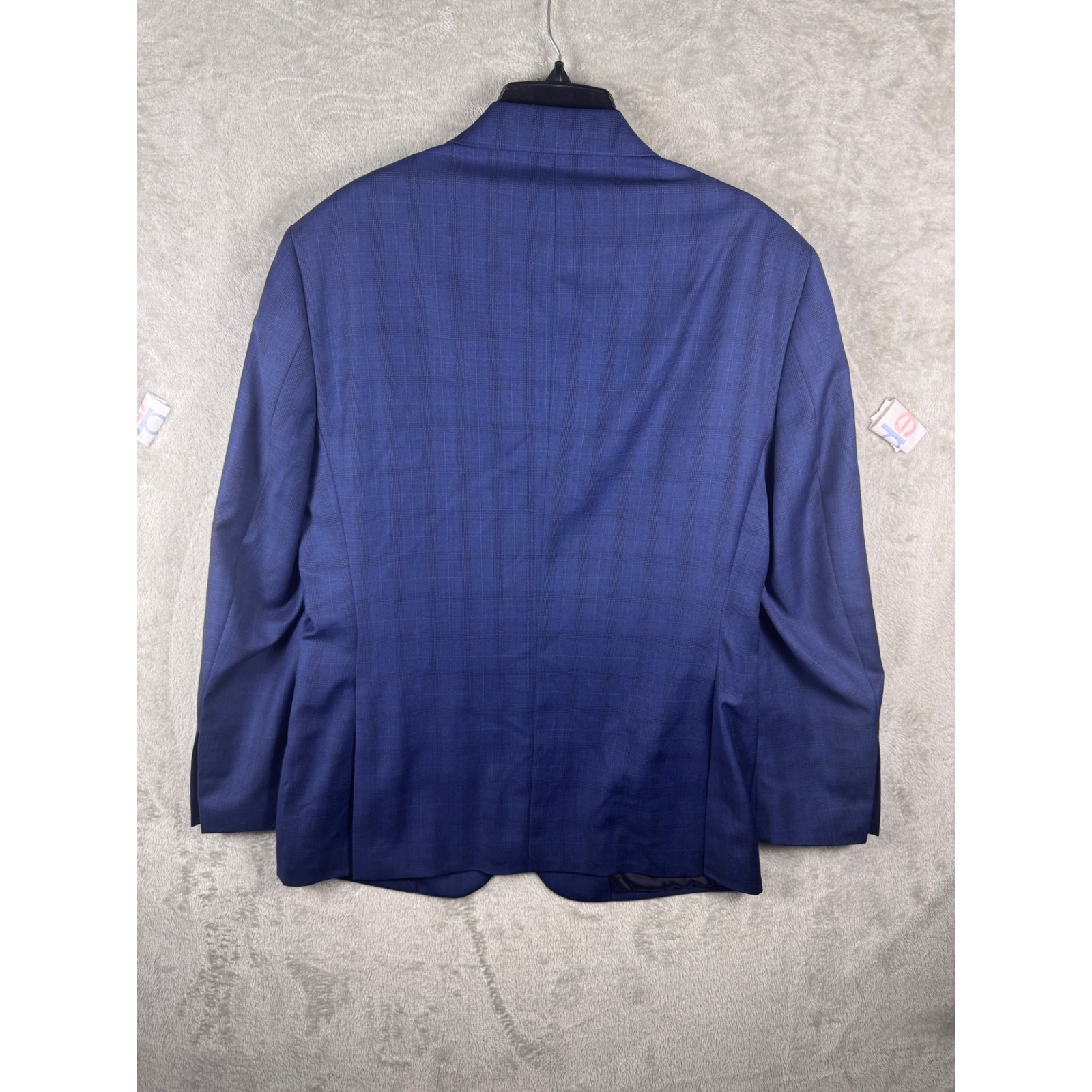 Jos. A. Bank Traveler Coat Mens 40R Blue Glen Plaid 100% Wool Sport Coat 40 Reg