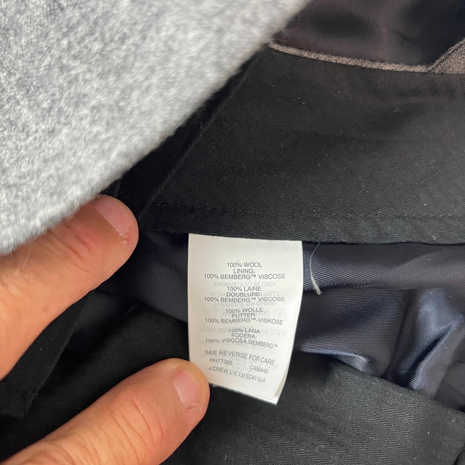 J.Crew Ludlow Suit 40R 33×30 Gray Jacket Pants Wool Vitale Barberis Canonico