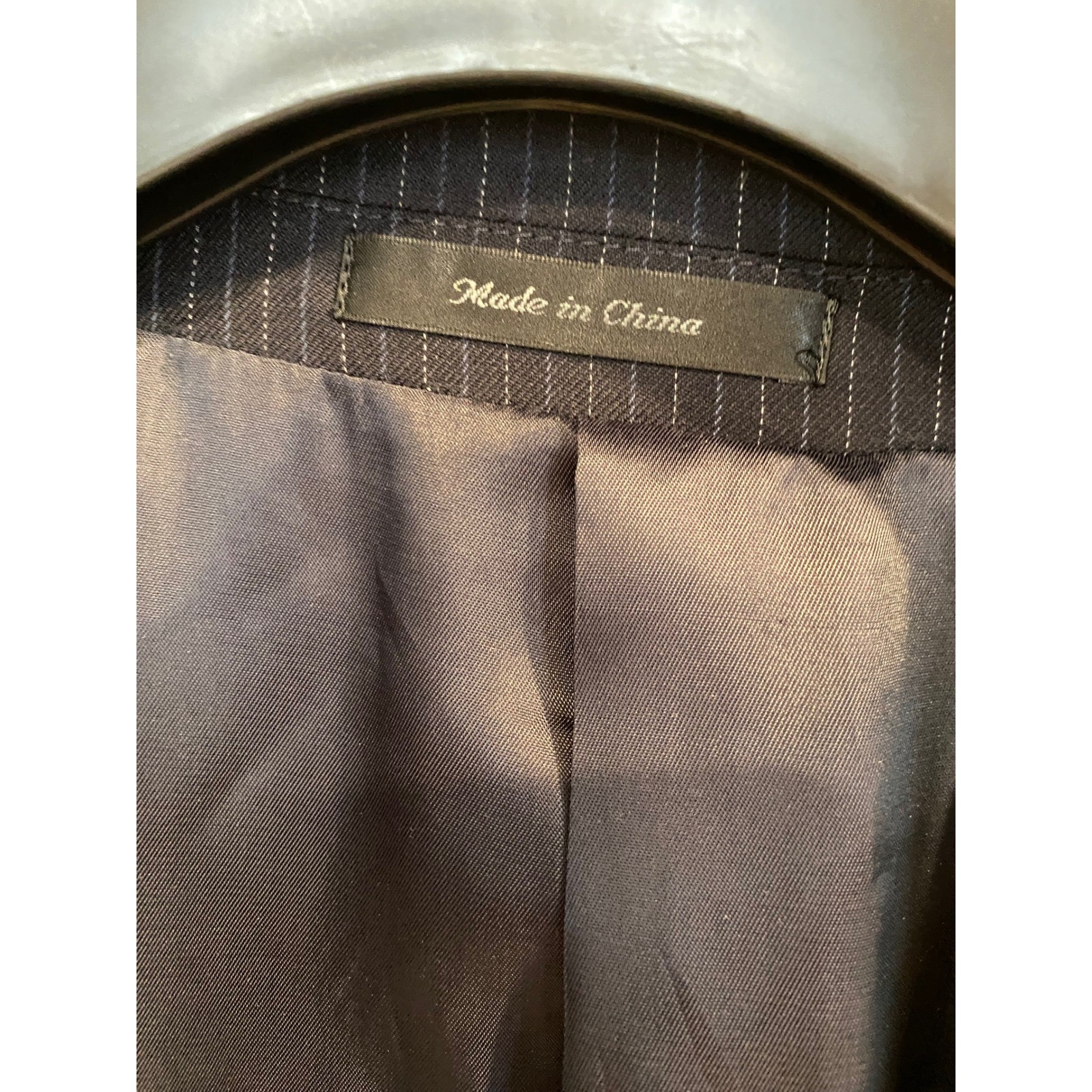 Lauren Ralph Lauren Mens 52L Navy Pinstripe Wool Cashmere 2-Button Blazer Jacket