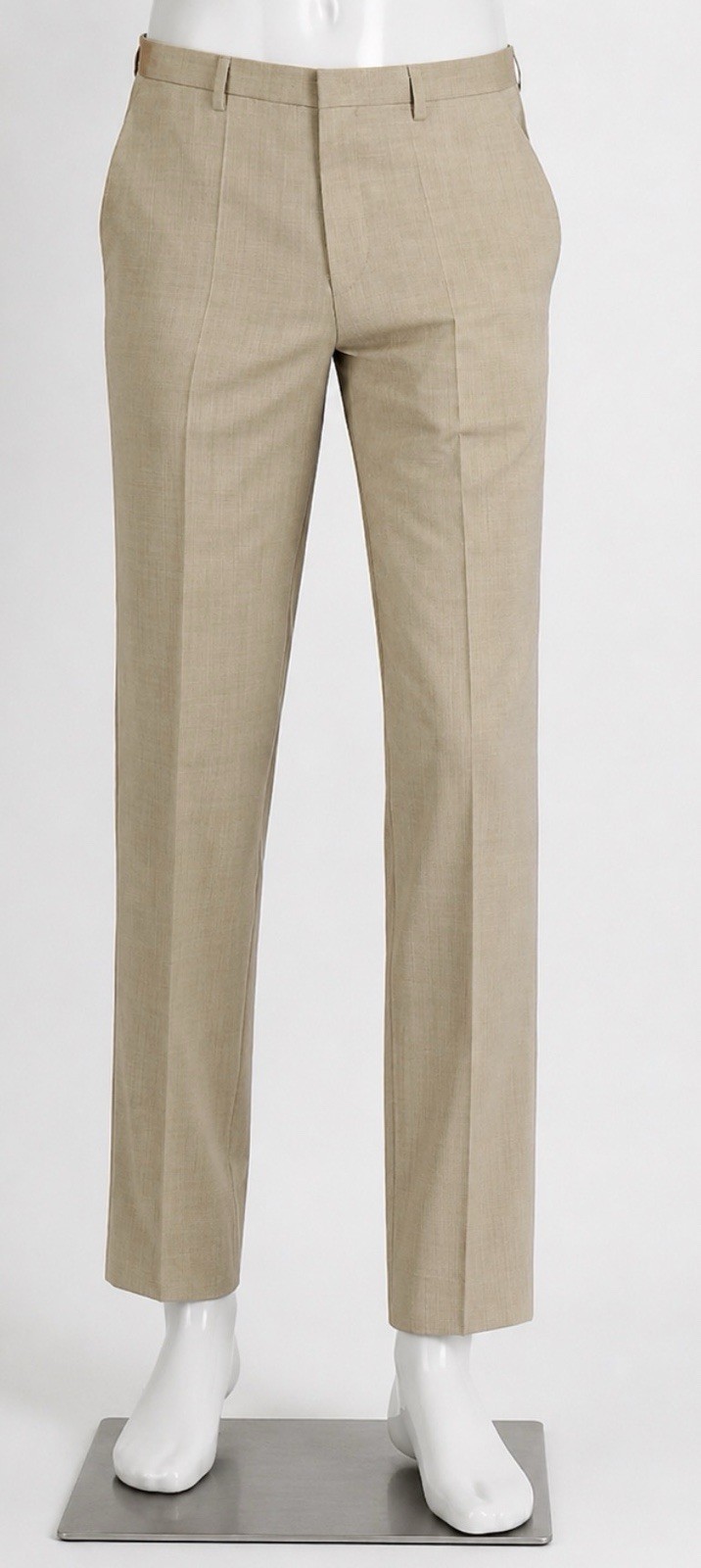 Hugo Boss Men’s Beige Modern-Fit Solid Suit Dress Pants Size 34R