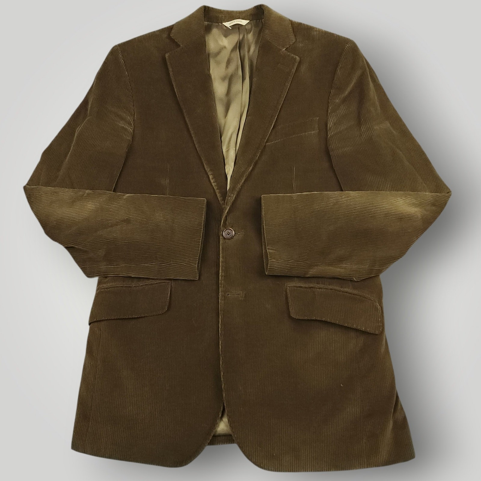 Banana Republic Hacking Jacket 38R Y2k Wide Wale Corduroy Cotton Cashmere Brown