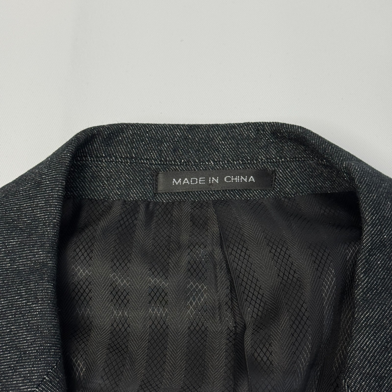 IL CANTO Denim Suit Jacket Men’s 48L Black Western Tailored
