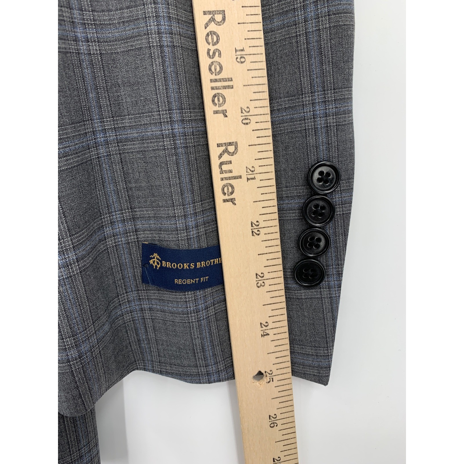 Brooks Brothers Blazer 40R Gray Blue Plaid Explorer Regent Fit Sport Coat NEW