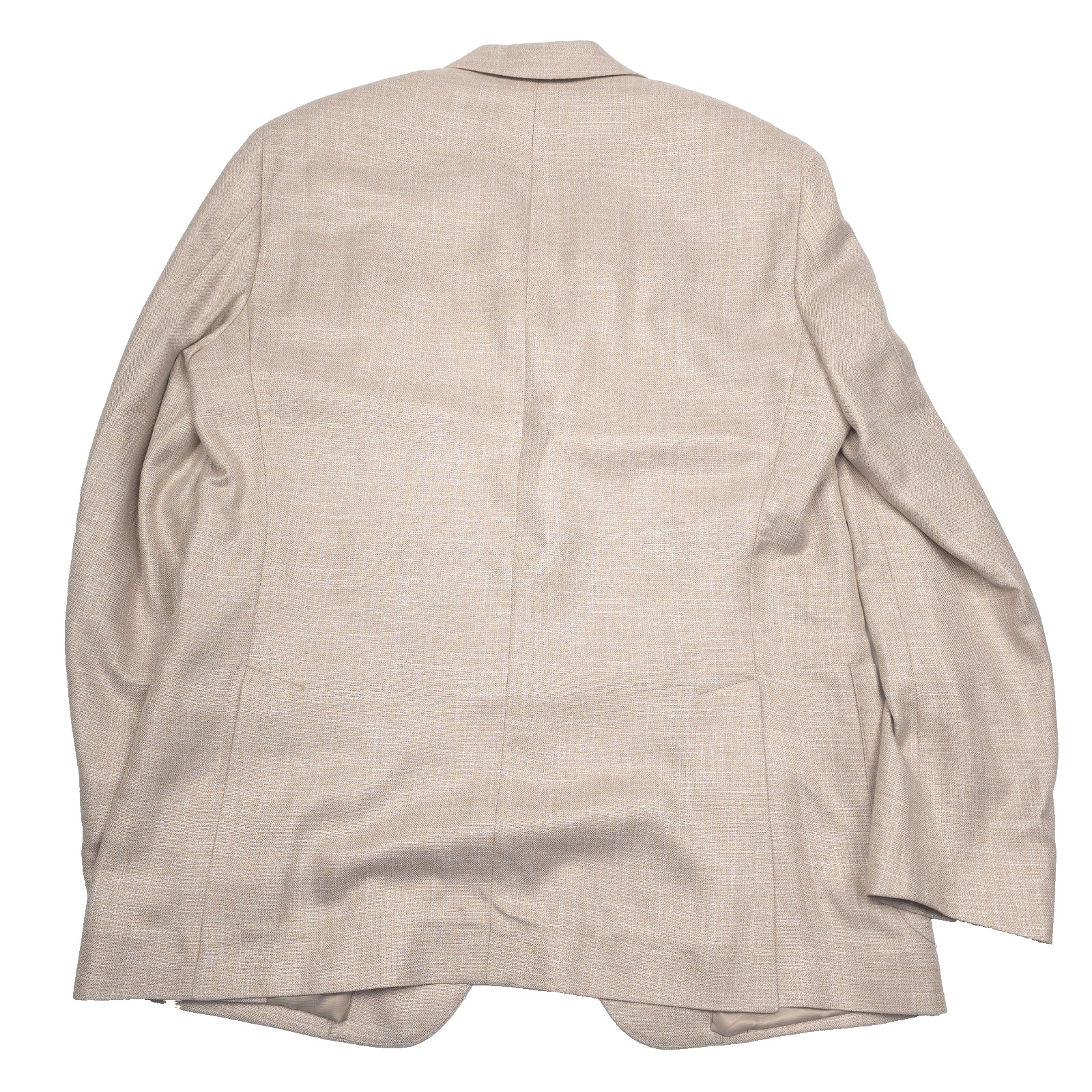 Hart Schaffner Marx Textured Sport Coat Mens 46R NY Fit Beige HSM Blazer Jacket