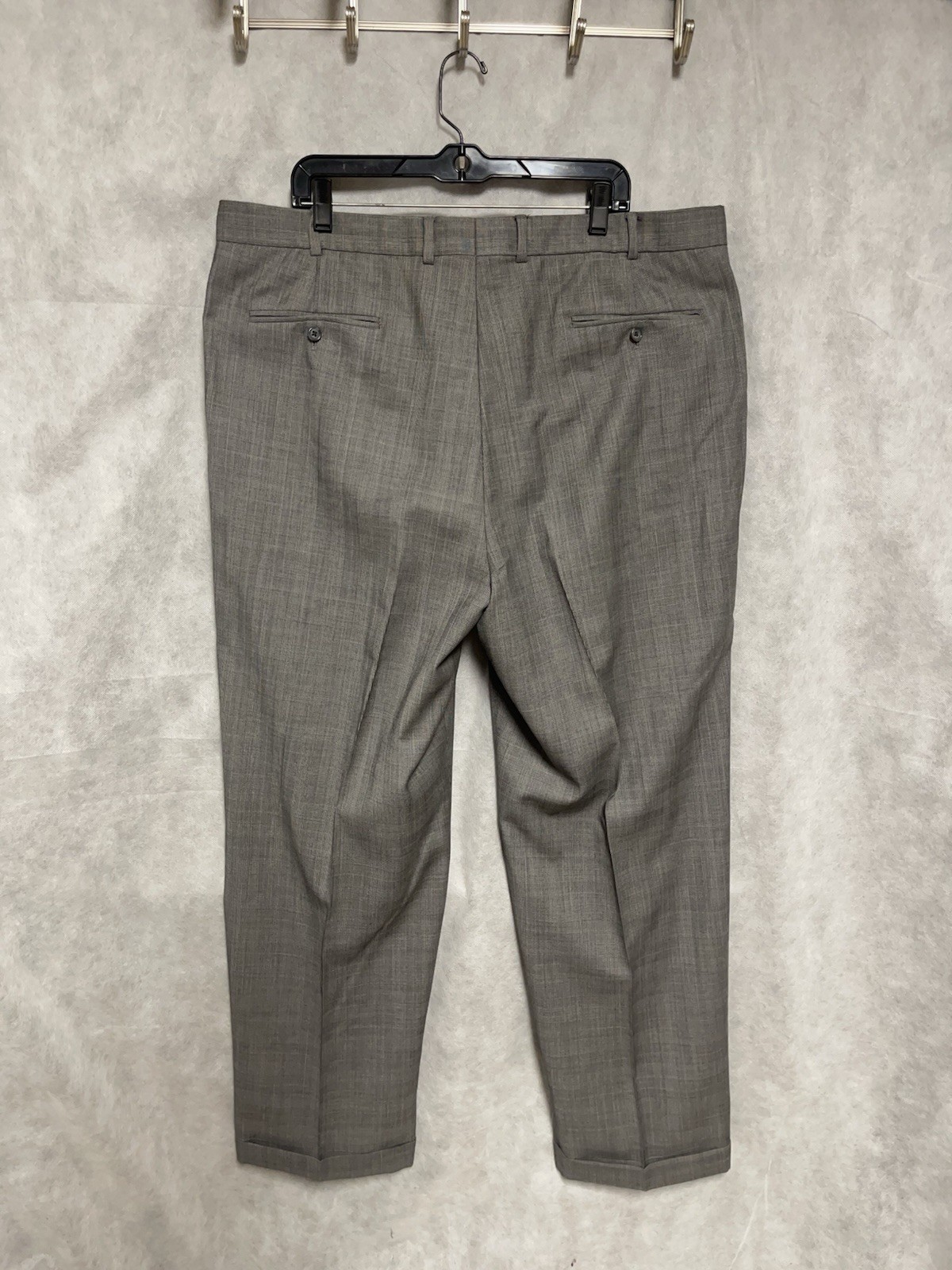 Paul Fredrick Suit Men 50XL Gray Glen Plaid 3B Cashmere Wool Academia 42×33 Luxe