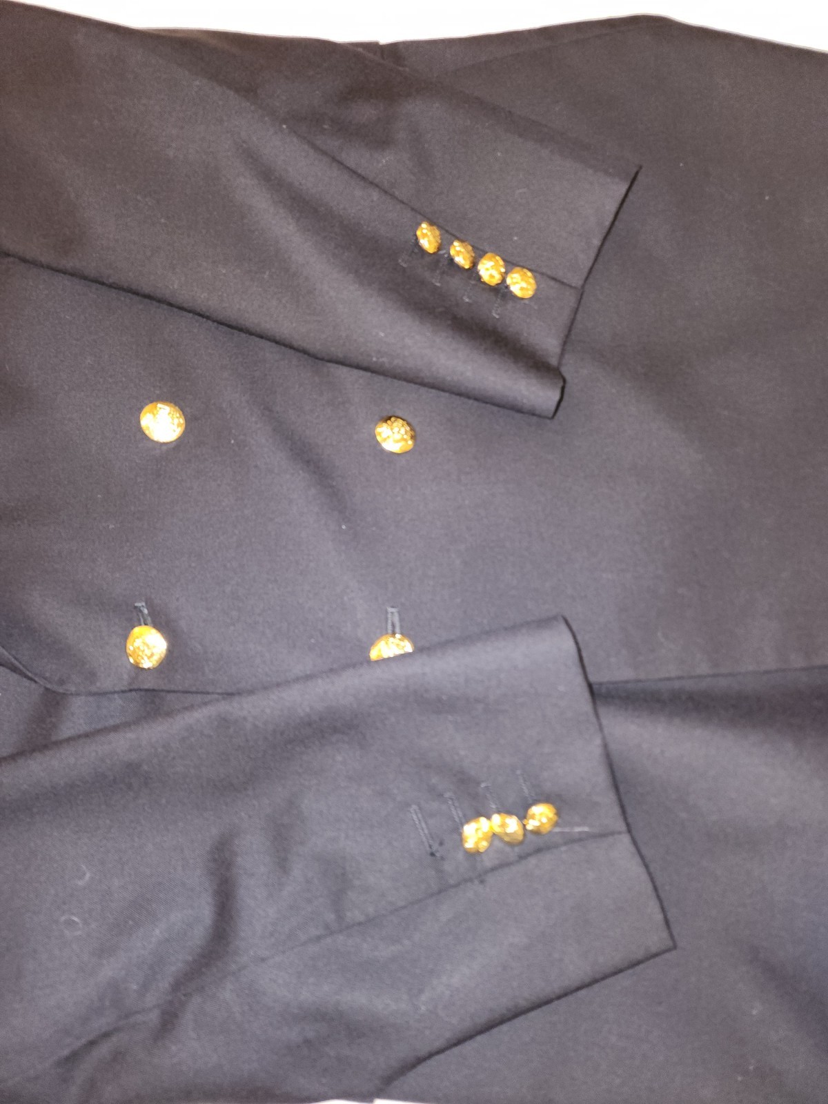“Vintage Hunt Club Wool Cashmere Men’s Black Double‑Breasted Blazer – Size 44
