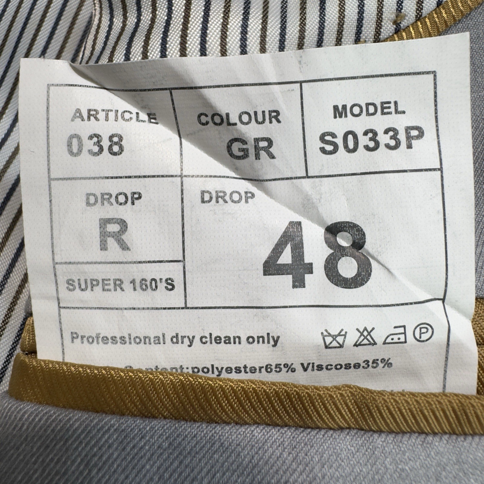 Porto Filo Extra Fine Super 160’s Gray Suit Blazer Jacket 48R Italian Made