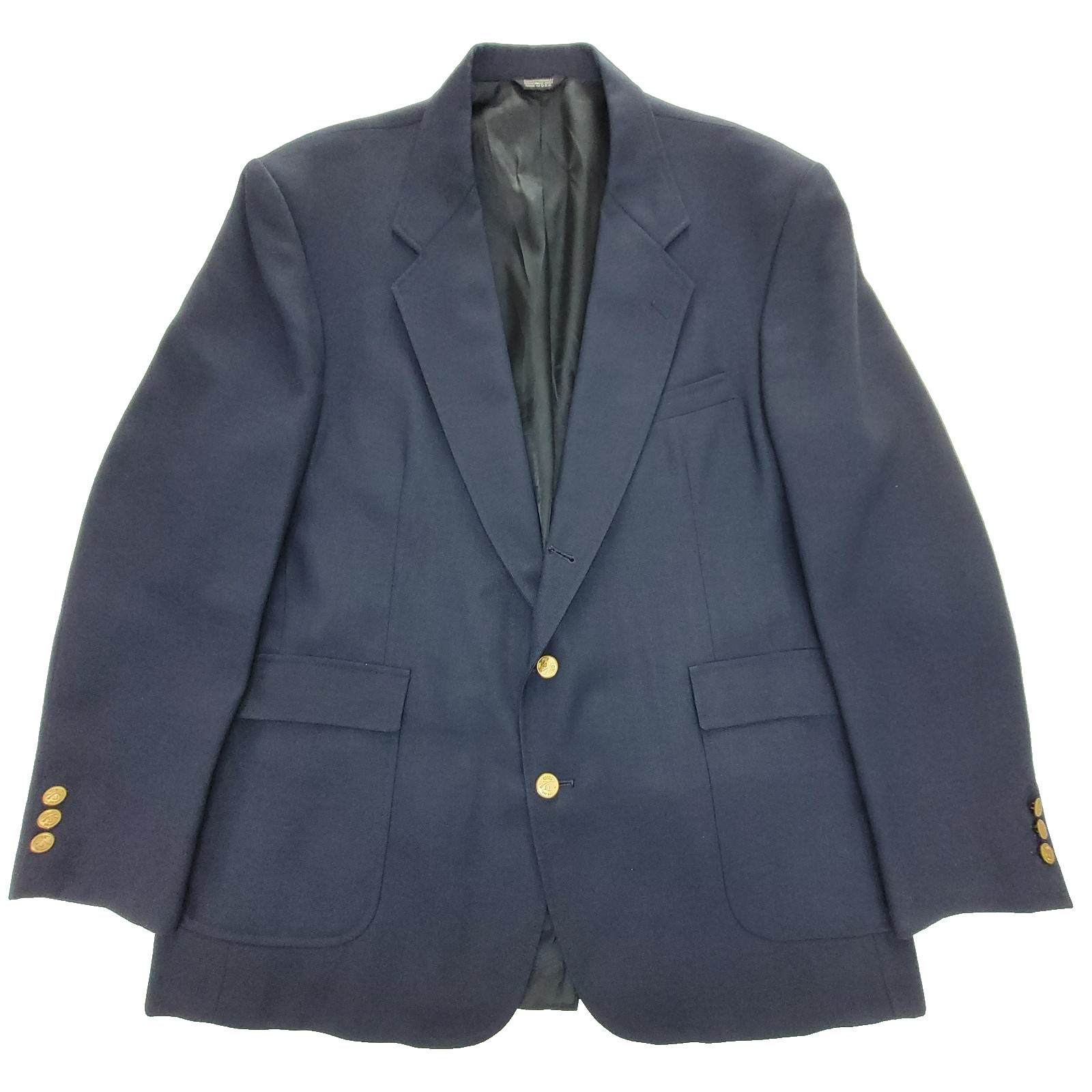 Vintage Orvis Hopsack Blazer Classic Blue Waterbury Gold Buttons 46L – Flaws