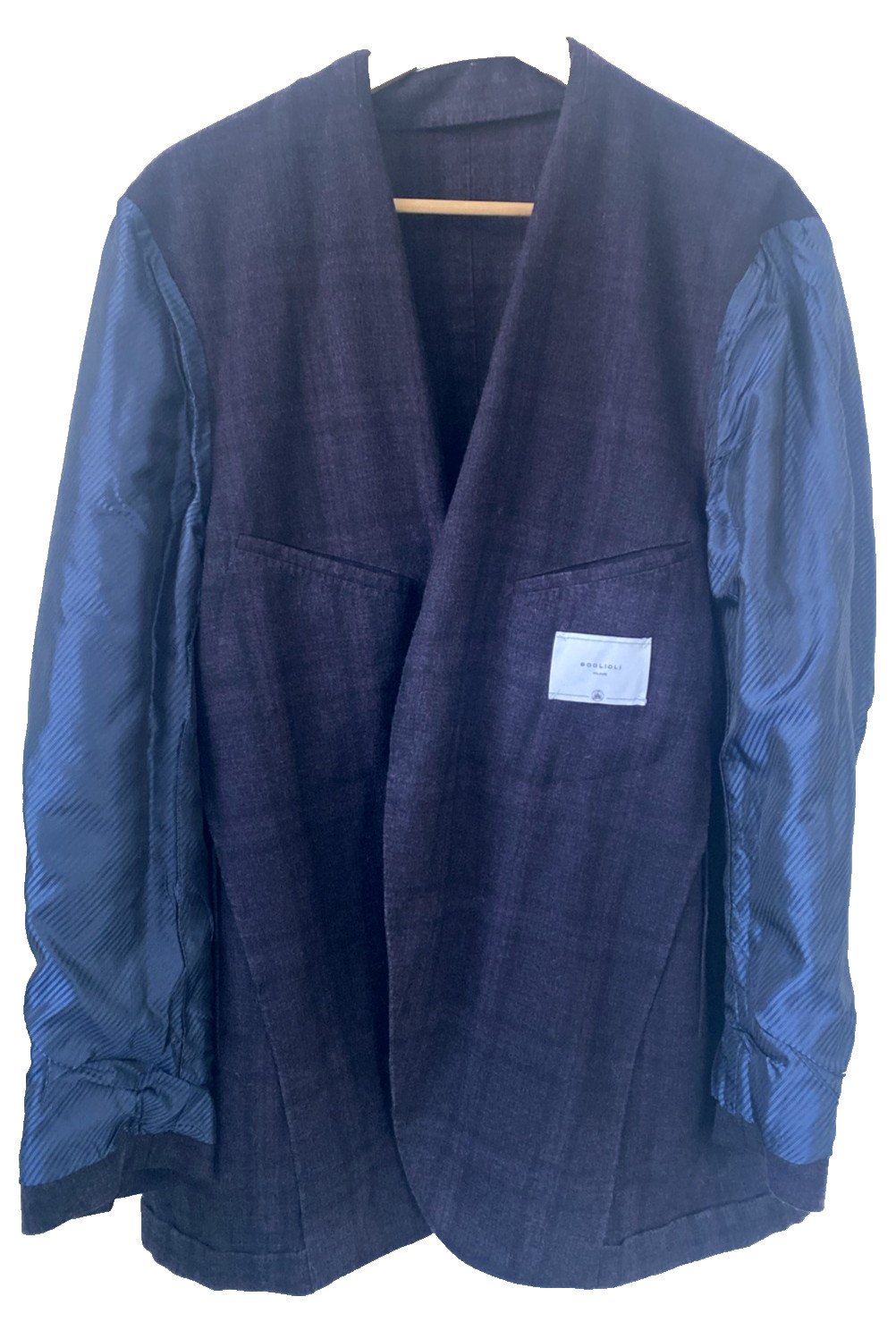 BOGLIOLI Soft Wool Cashmere Flannel K Jacket US 46 IT 56 Blazer Plum Plaid