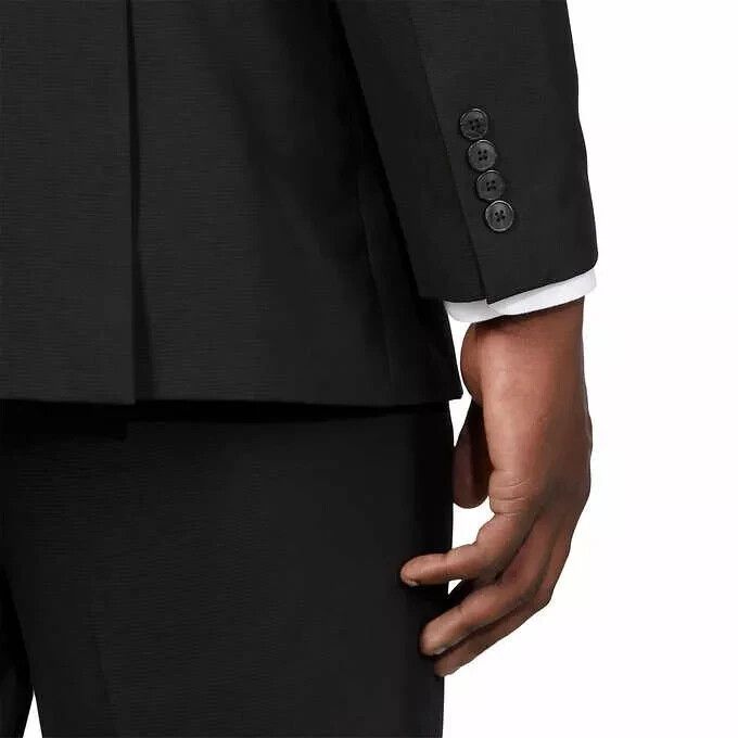 Nautica Men’s Modern-Fit Bi-Stretch Suit Jacket, Black/Noire, Size 40R