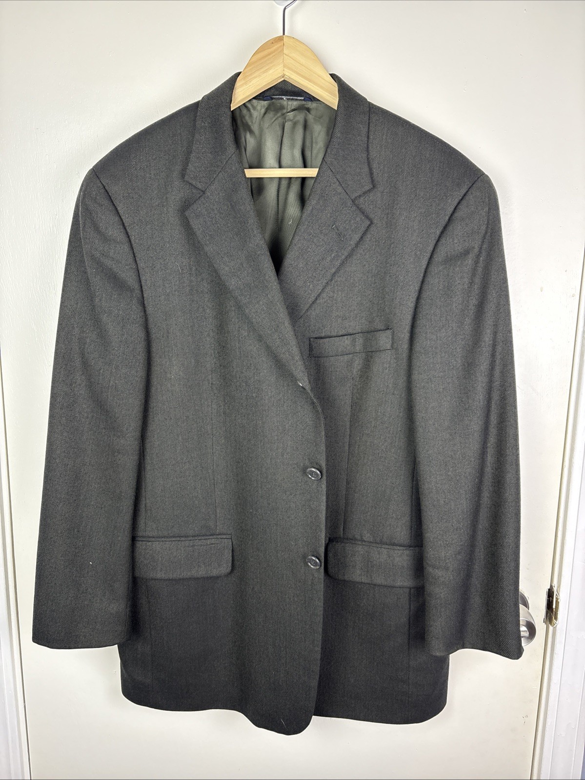 Brooks Brothers 3 Button Blazer Wool Cashmere Blend Size 43 Sport Coat Preppy