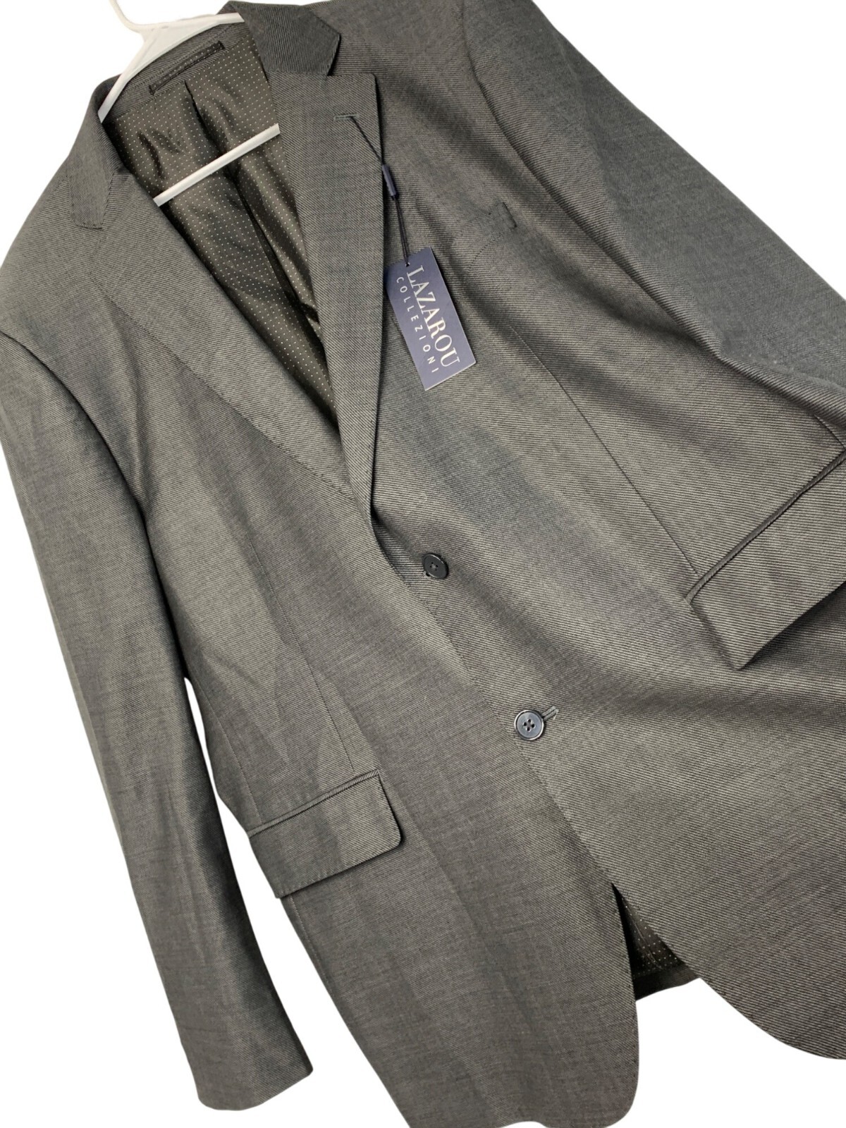48R Lazarou Collezioni Mens SB2B Suit Seperate Jacket Wool Silk Modern Fit