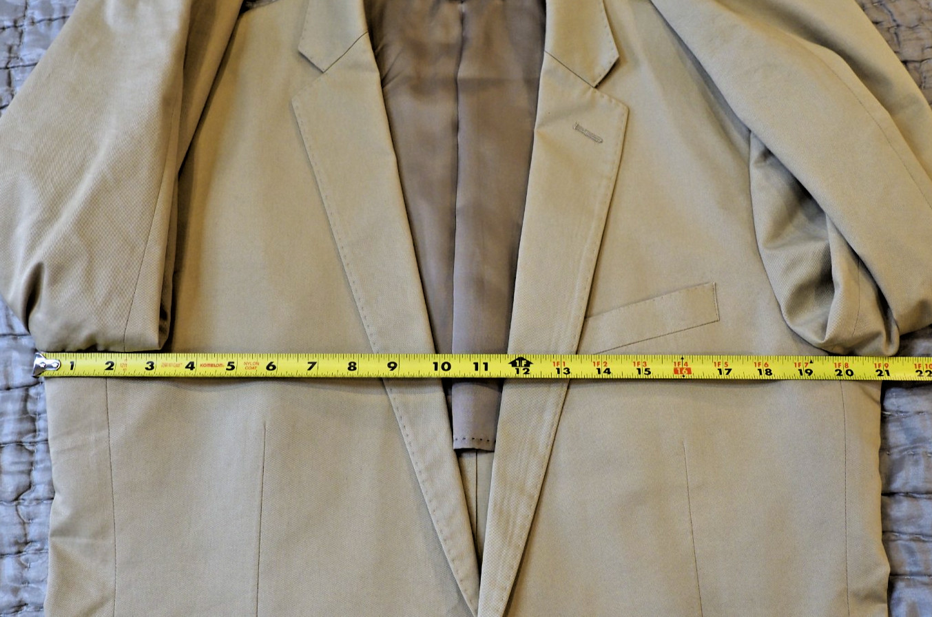 J.Crew Ludlow Blazer 40L Mens Beige Cotton Tailored Jacket Larusmiani Fabric