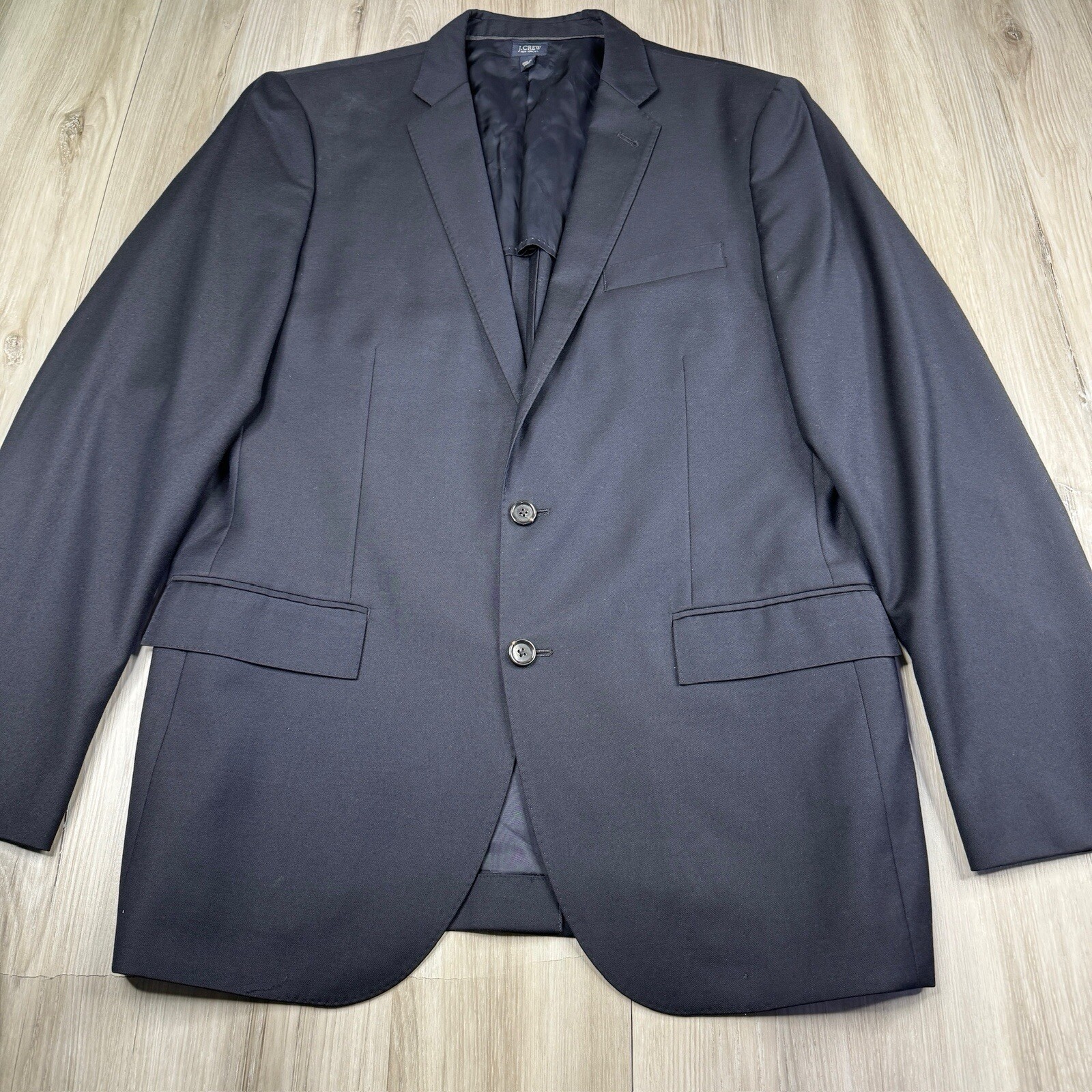J. Crew Loro Piana Ludlow Blazer Suit Jacket 42L Navy Blue 100% Wool