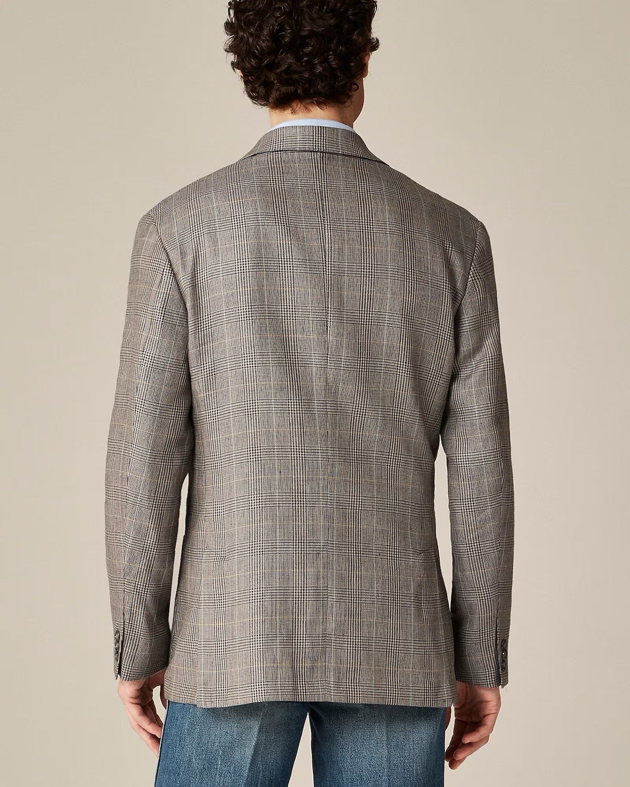 J CREW Blazer in English wool-linen blend in Blue Grey Glen 40 R NWT $398 CF207