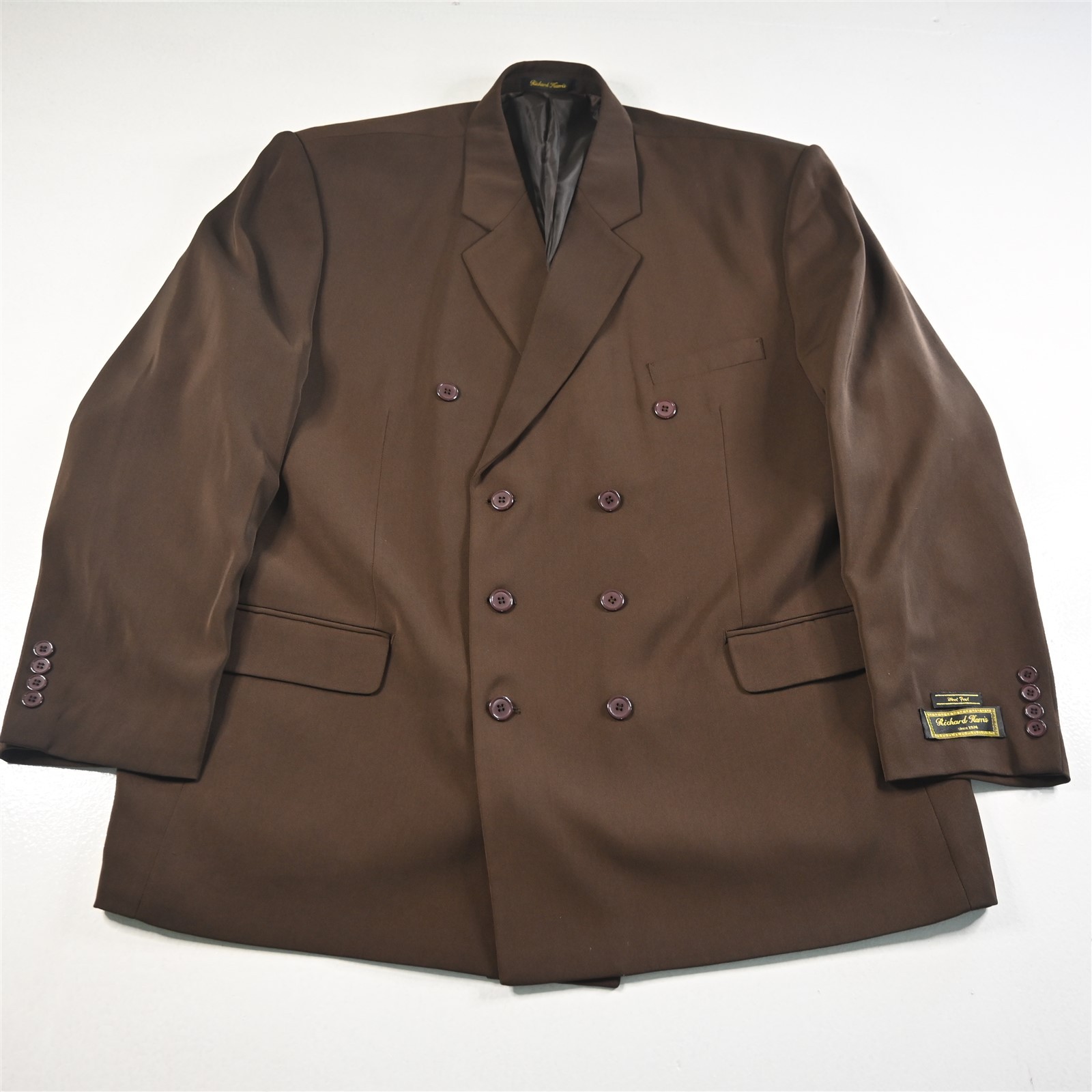 Richard Harris 52R 42×28 Brown Double Breasted Mens Jacket Pants Suit