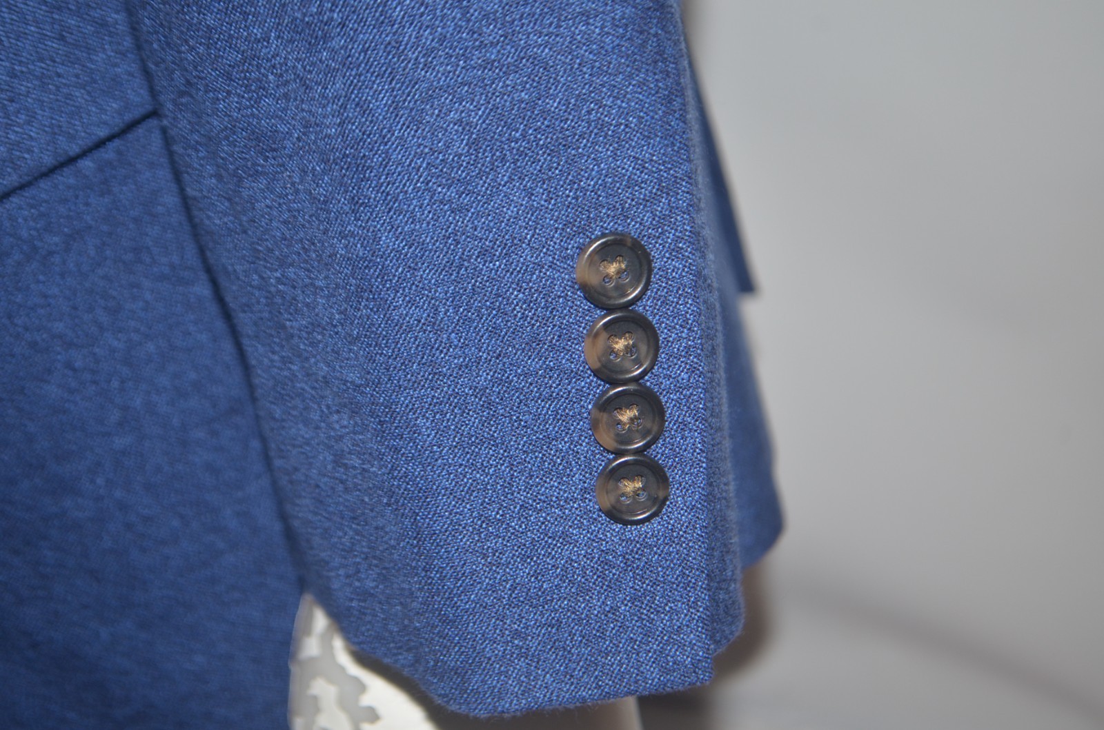 Mint JOS A BANK Traditional Fit Linen Wool Blue Two Button Blazer Sport Coat 46L