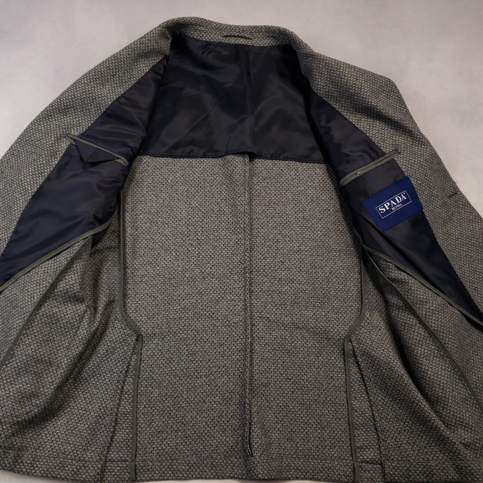 SPADA Roma Sport Coat Men 44 (EU 54) Wool Polyamide Knit Surgeon Cuff Italy Made