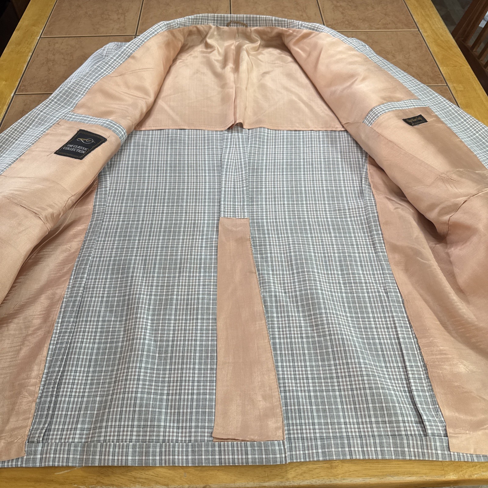 Vintage Classic Collection Sears Mens Sz 46L Multi Color Plaid Blazer Jacket