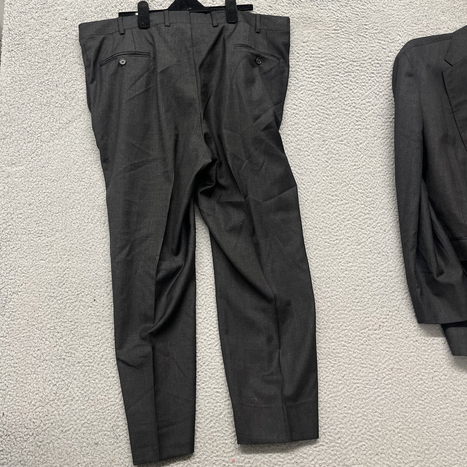 Loro Piana Daniel Cremieux Suit Mens 46 L 40×28 Gray Zelander Merino Wool Italy