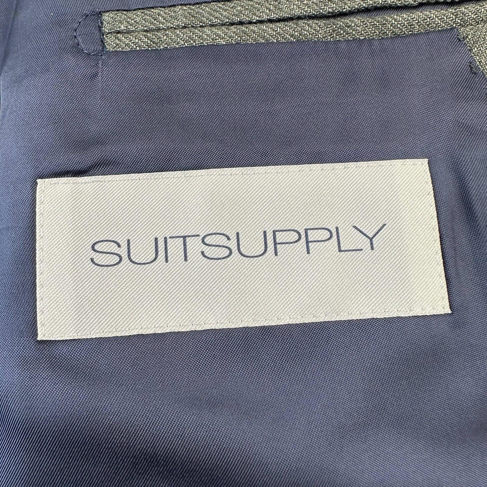 Suit Supply Green Havana Solbiati Pure Linen Half Lined Mens Sportcoat 42L