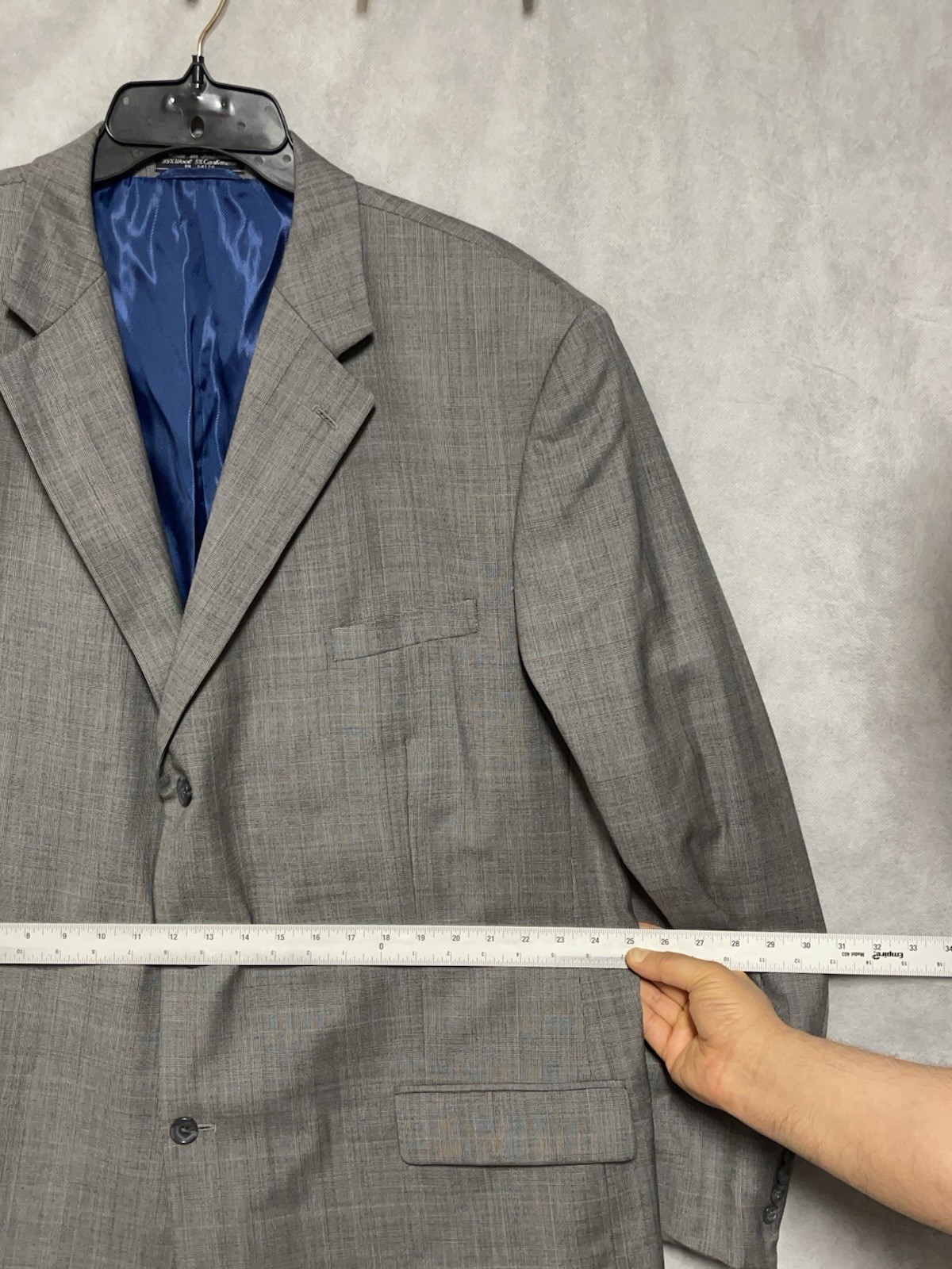Paul Fredrick Suit Men 50XL Gray Glen Plaid 3B Cashmere Wool Academia 42×33 Luxe