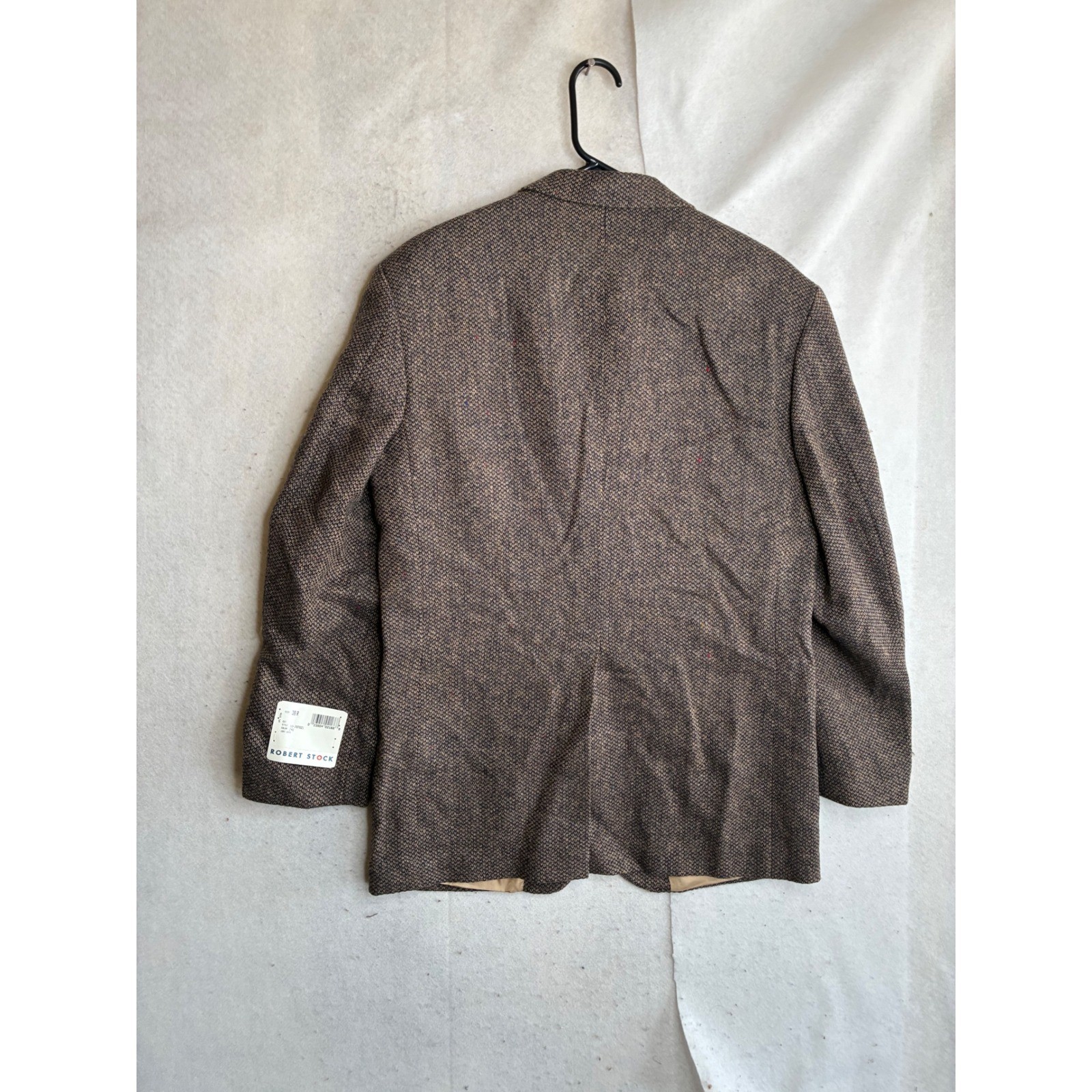 NWT Robert Stock Mens 38R Brown Shetland Wool Tweed Sport Coat Blazer 10-707021
