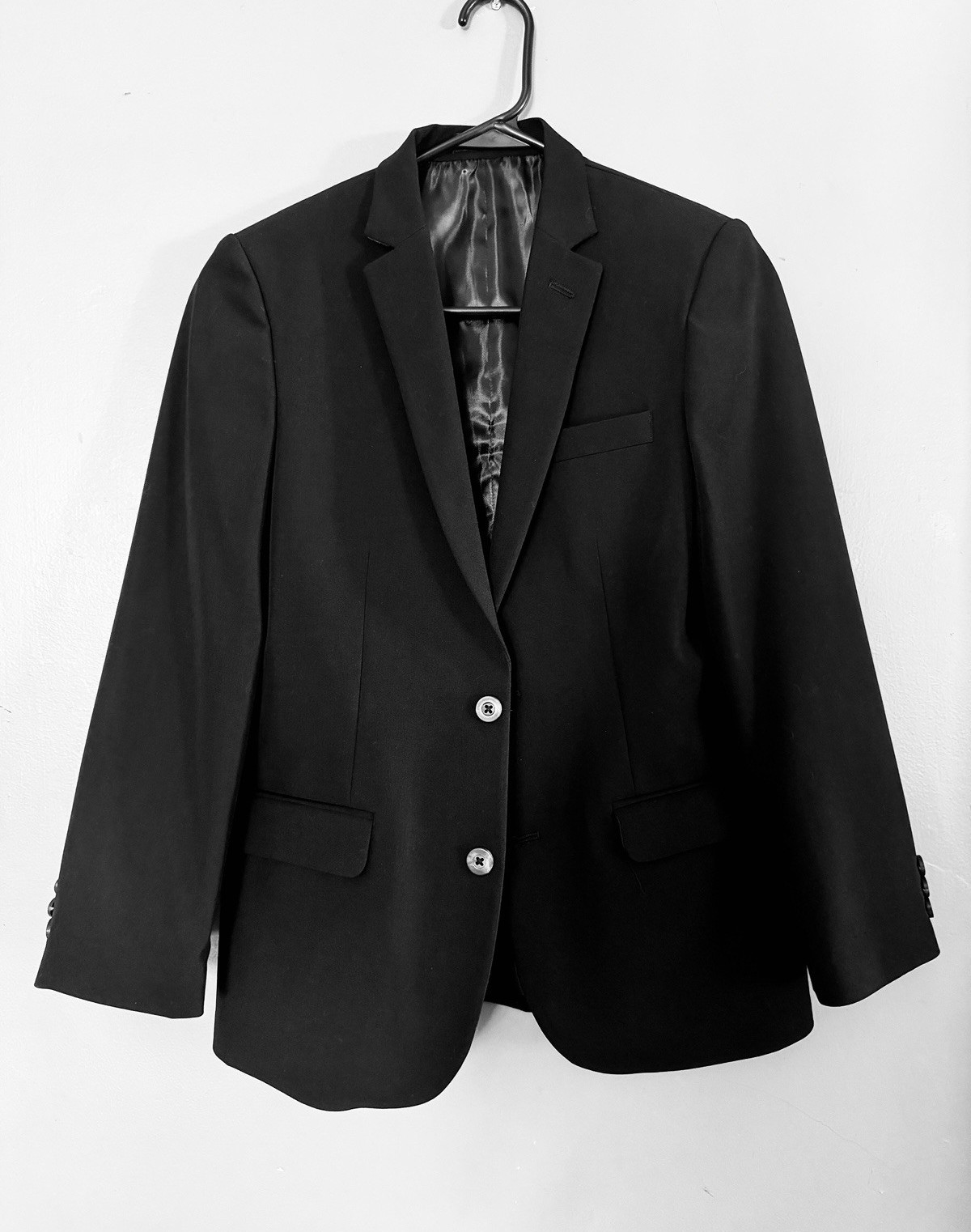 IZOD Boy’s Black 2-Piece Suit Regular Size 14 Single-Breasted 2-Button Notch