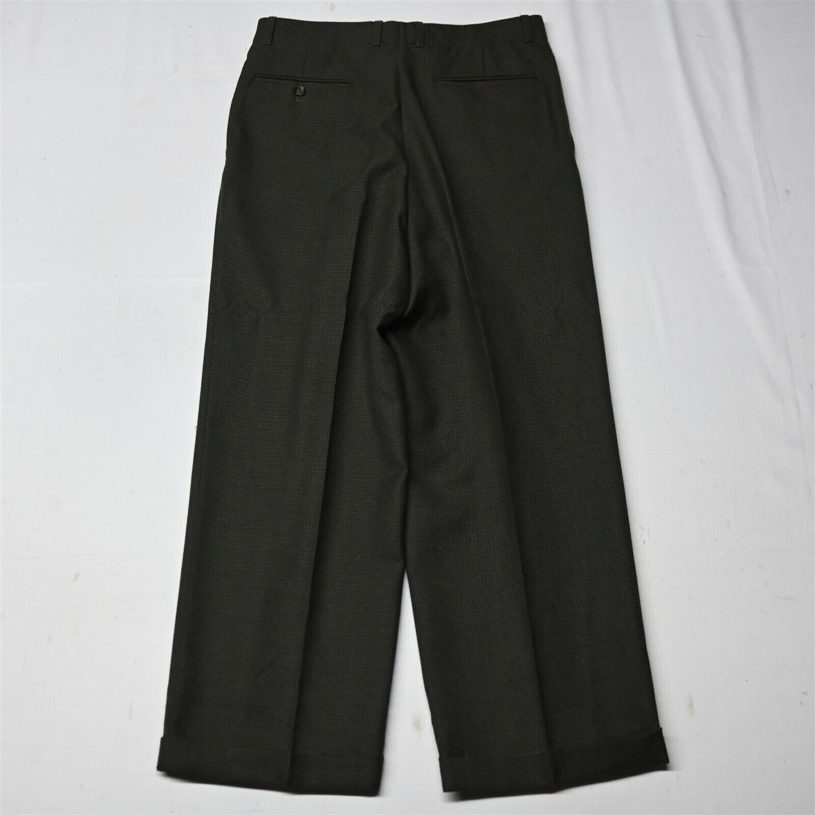 Franco Lanzetti 40R 30×28 Green Tweed Mens Sport Coat Jacket Pants Suit