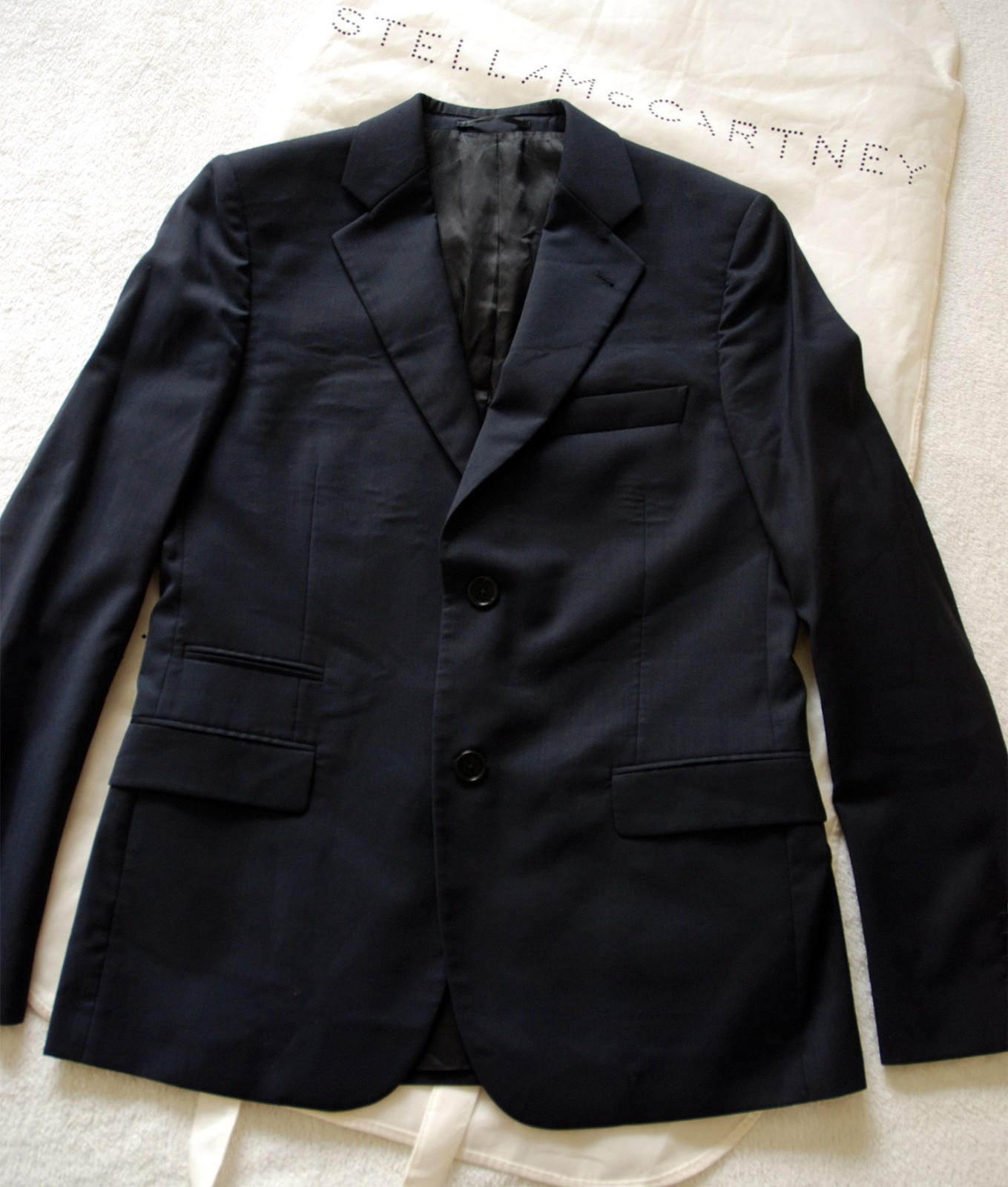 Stella McCartney 100% Wool Navy Blue Suit Jacket Made in Italy w/ Dust Bag 50IT
