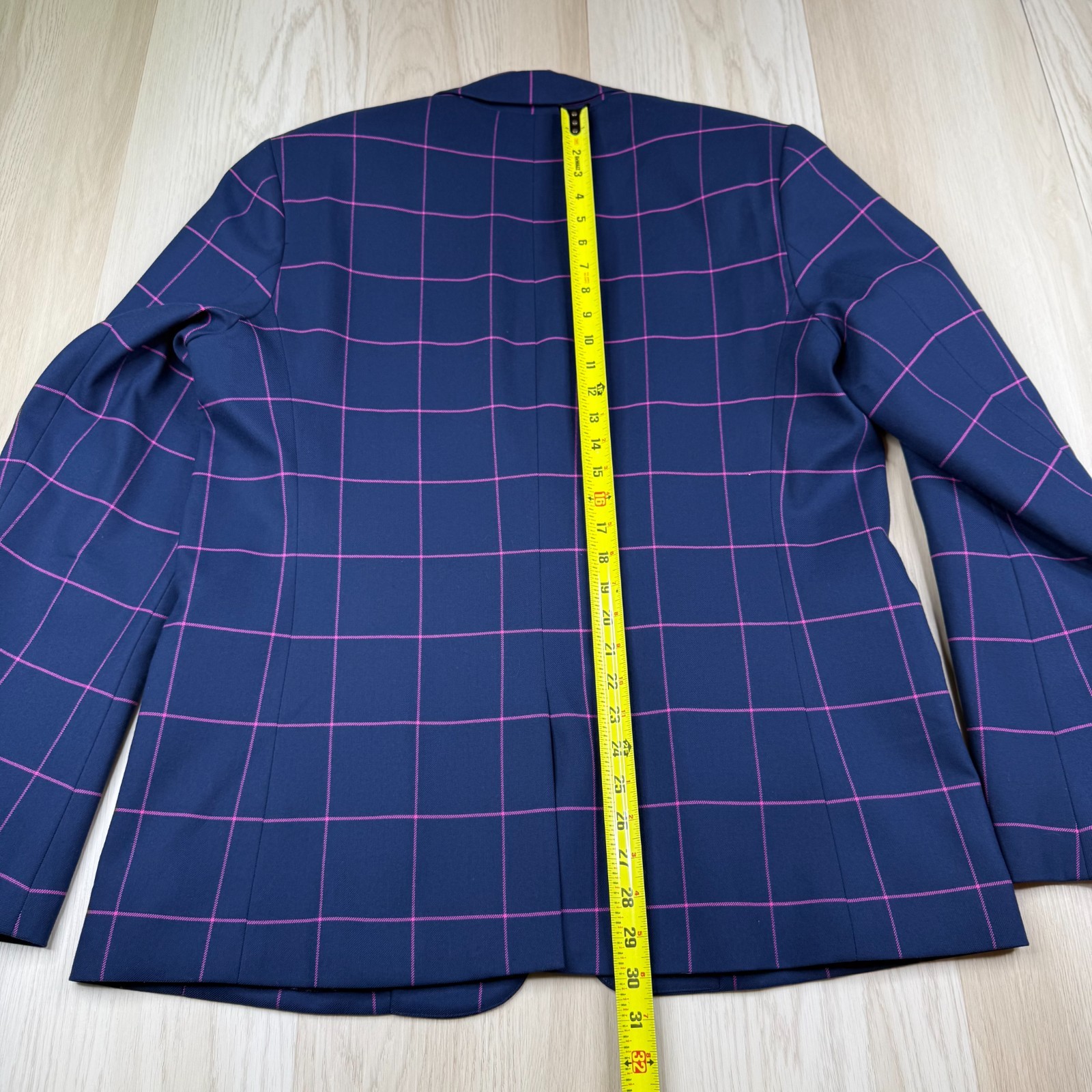 MR Turk Mens Blue Windowpane Check Classic Two-Button Suit Pants Size 44/34