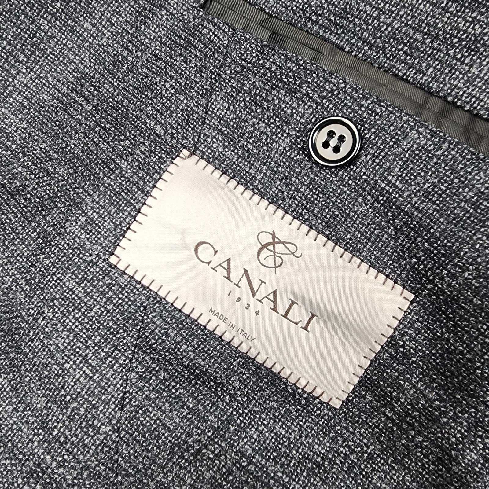 Canali Blazer Mens 46 IT 56 Gray Wool Current 1934 Silver Tag Suit Jacket