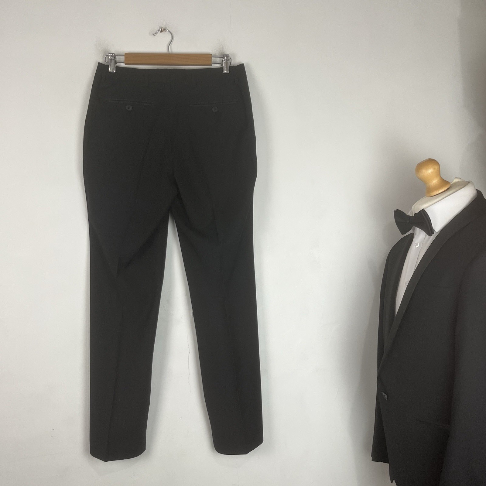 NEXT Tuxedo Dinner Suit 2 Piece Men’s 42S Jacket Black 30W 31L Tailored Fit