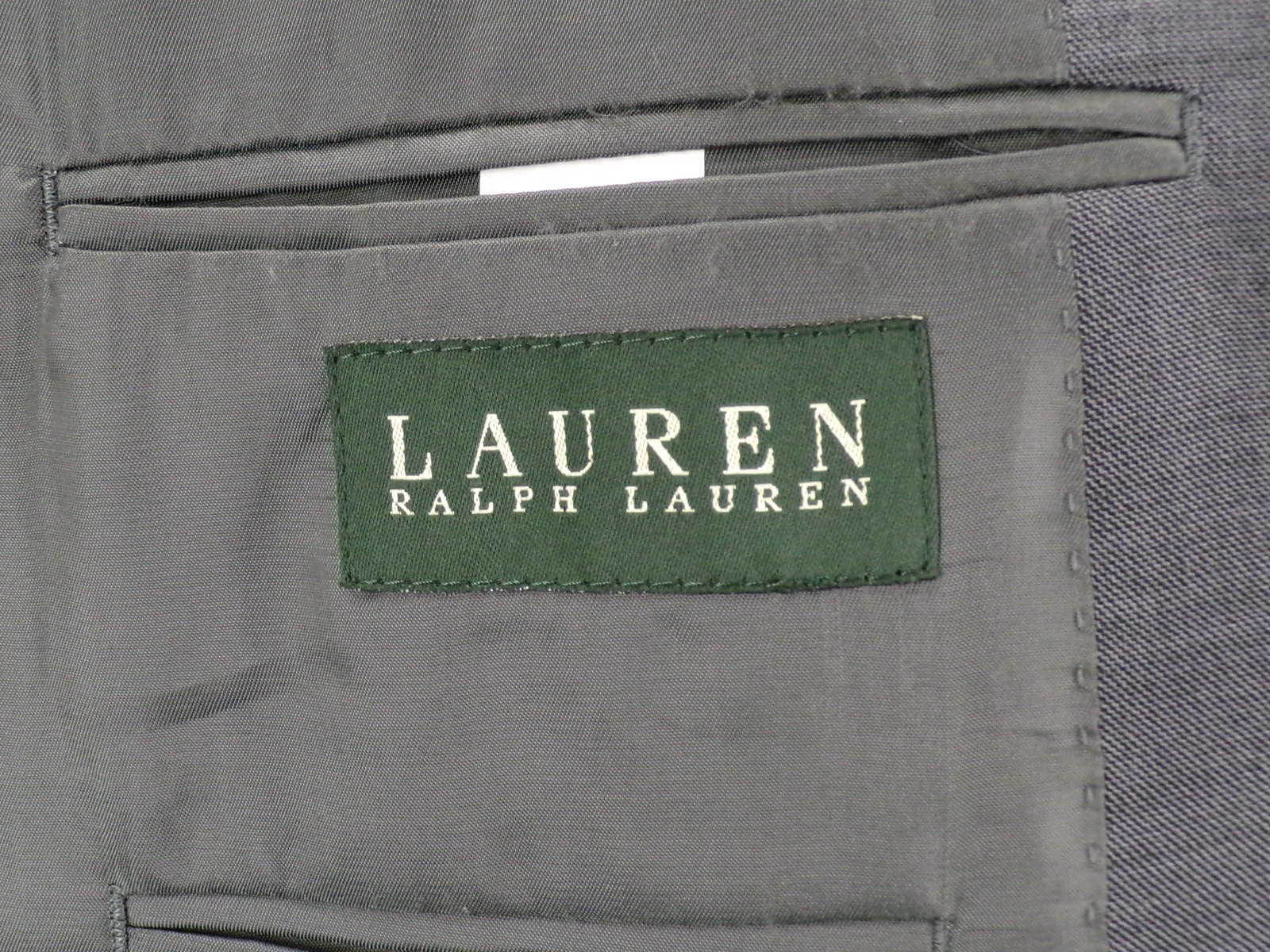 Lauren Ralph Lauren LRL Mens 46L Gray Wool 2 Button Blazer Sports Coat Office
