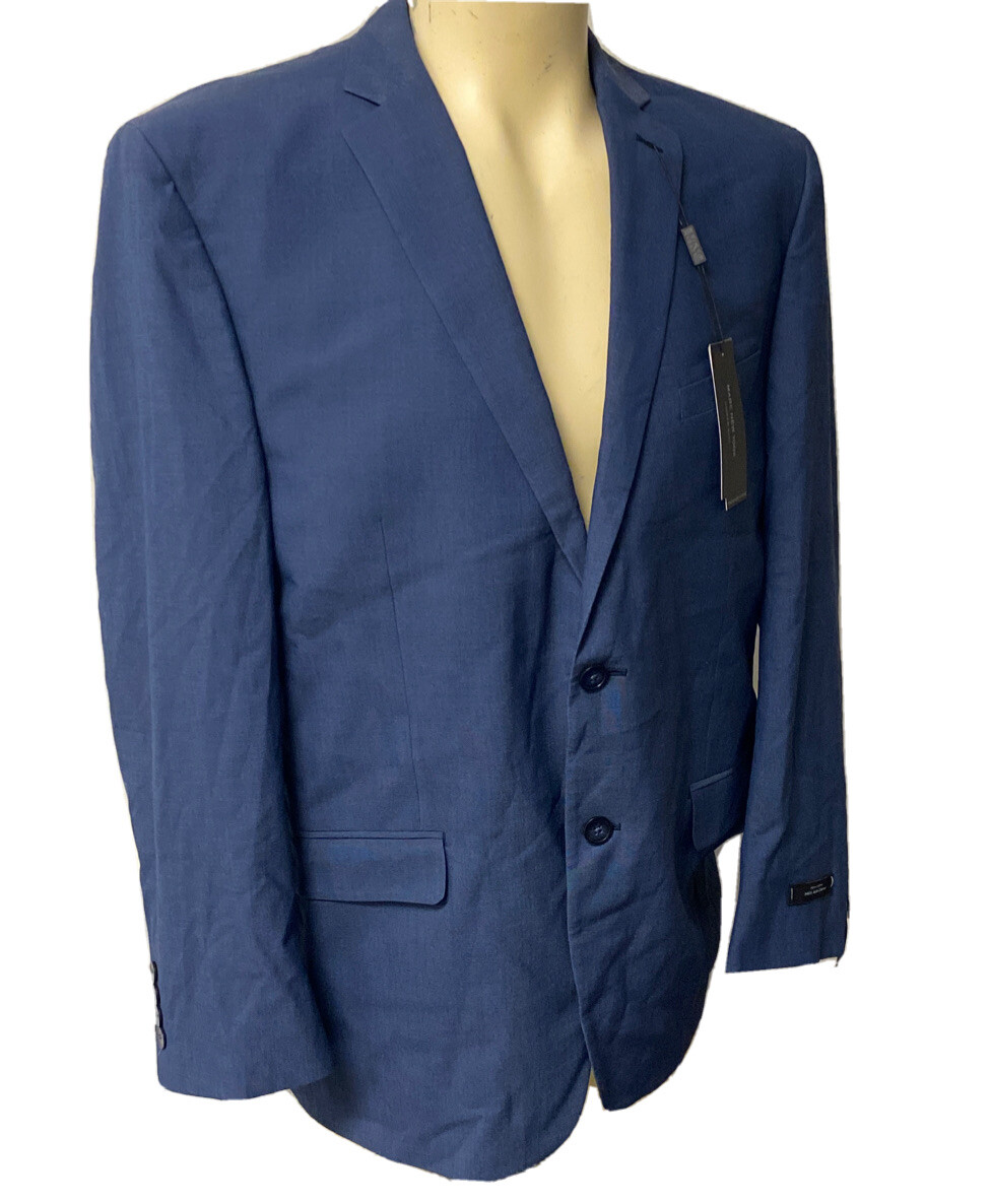 Marc New York Men Blue Stretch Separate Suit Jacket Blazer 42L Made Jordan $395