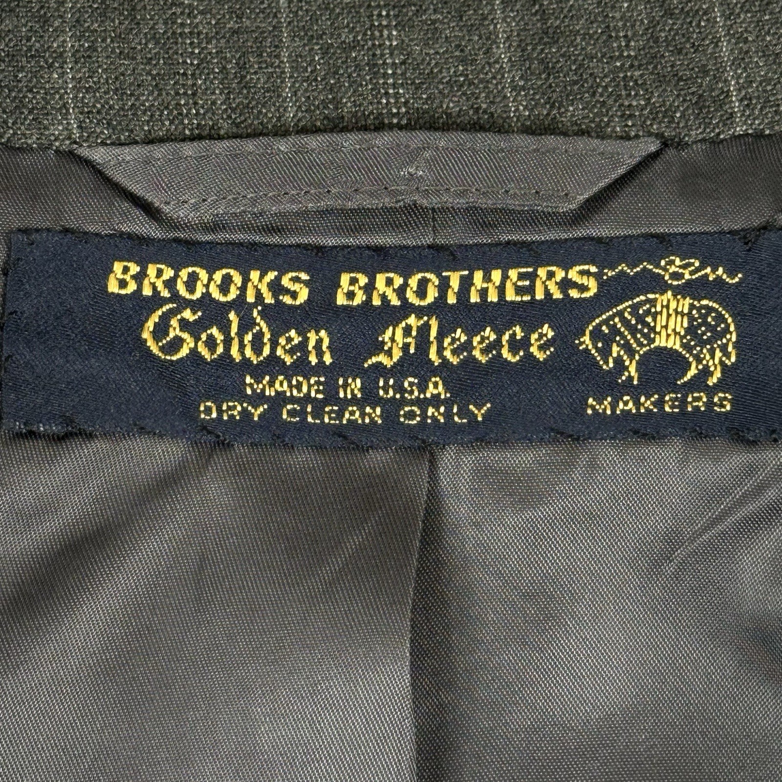 Brooks Brothers Golden Fleece 3/2 Roll 100% Wool Gray Stripe Sport Coat 41 L USA