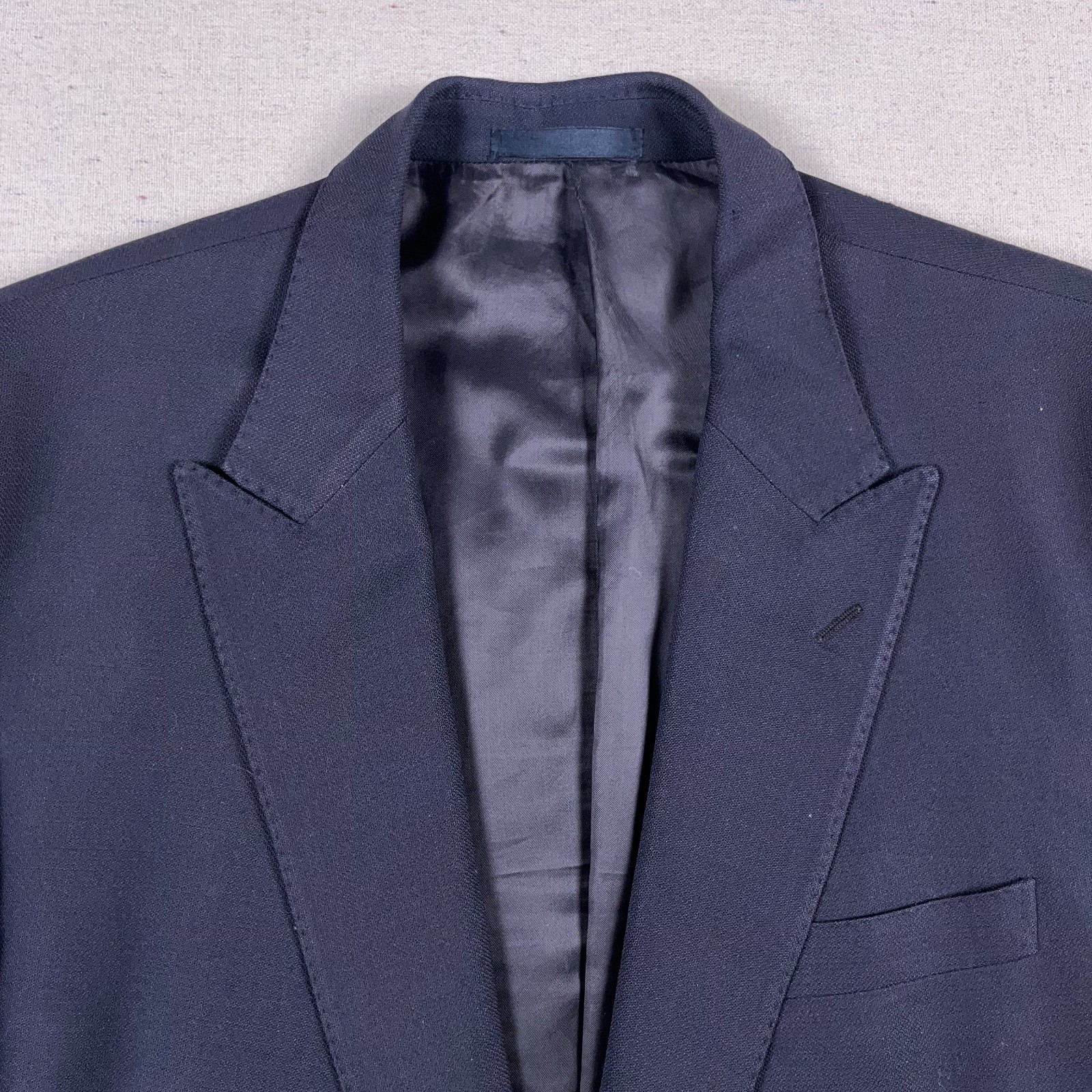 Ralph Lauren Black Label Blazer Mens 46L Wool Cashmere Navy Blue Italy