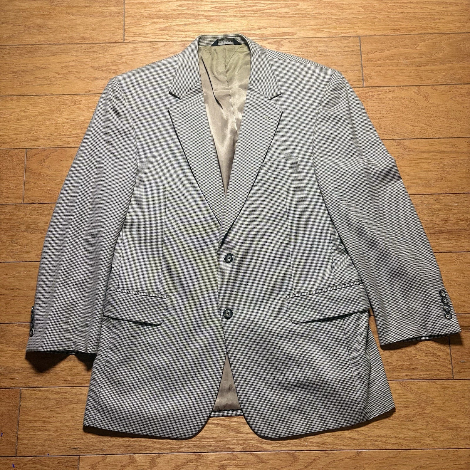 Jos. A Bank houndstooth silk/wool suit jacket sport coat mens 42R classic blazer