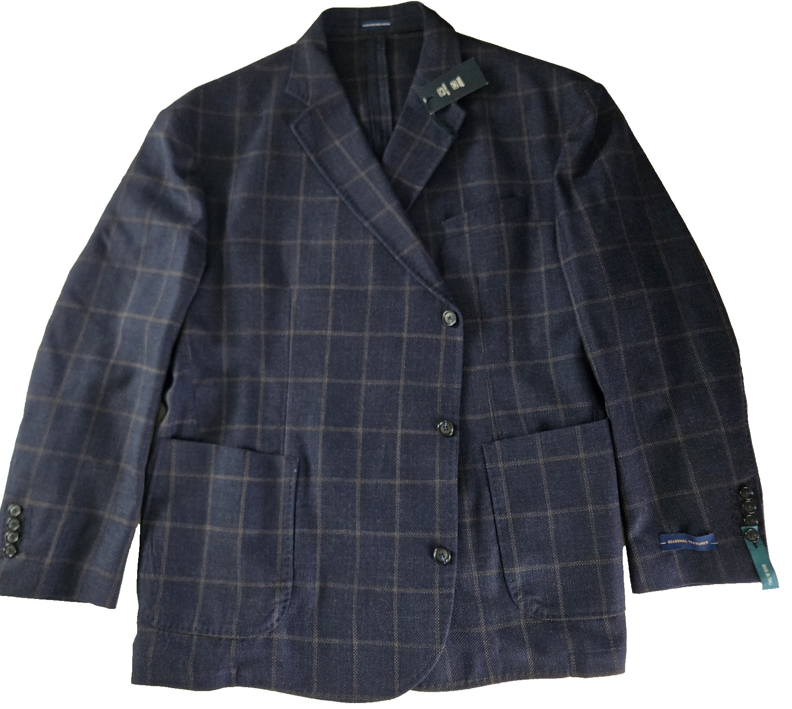 NWT Stafford Unstructured Blazer 56L Hopsack Surgeon Cuffs Hacking Sport Jacket