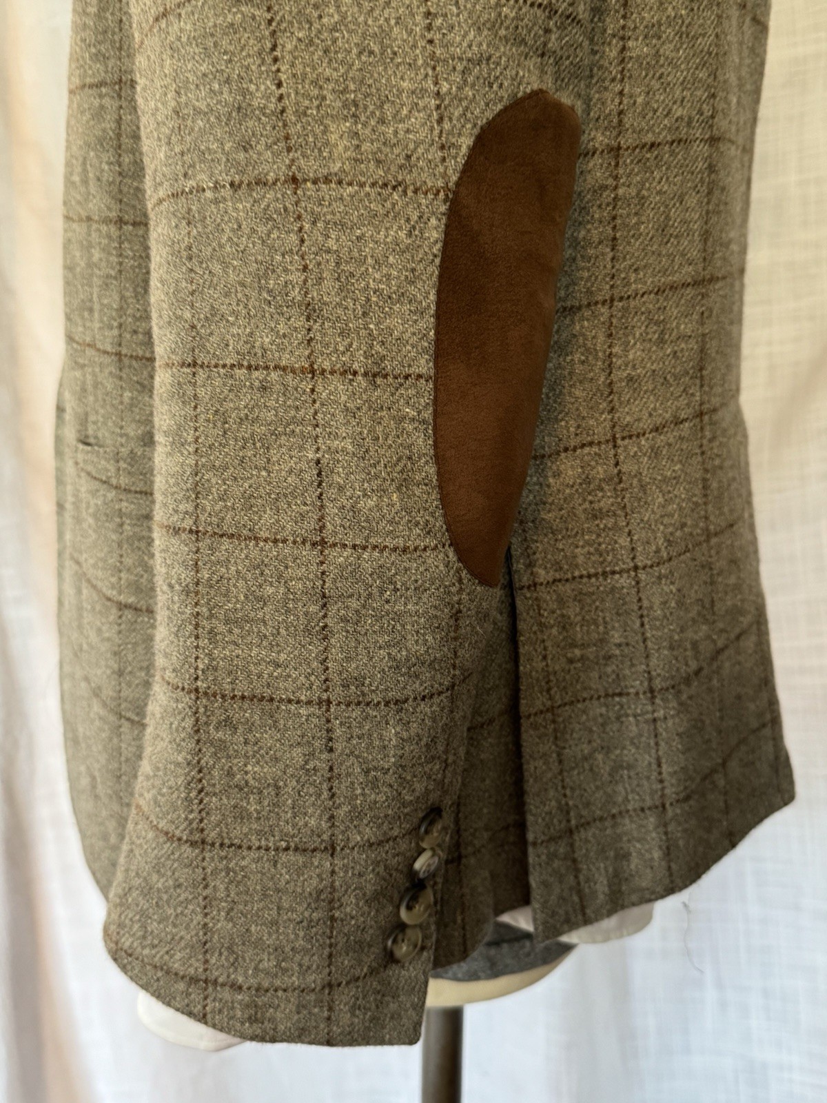 SAMUELSOHN Men Sport Coat Jacket 2 Button OLIVE CHECK Unlined 42r*