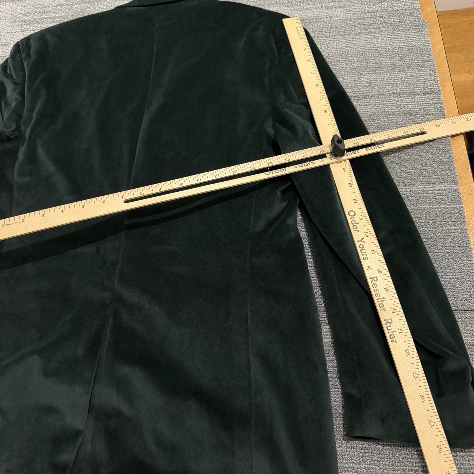 Lauren Ralph Lauren Blazer Mens 44L Green Velour Velvet Sport Coat Paisley Lined
