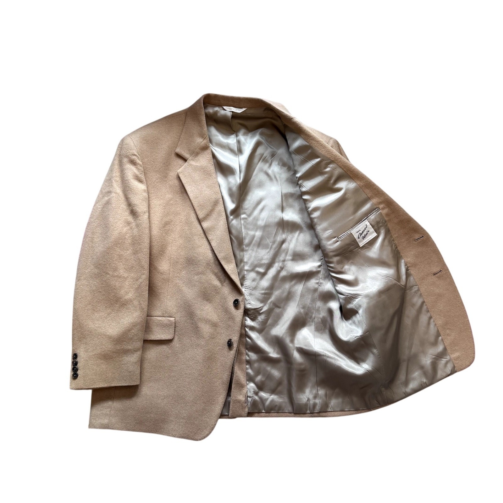VTG 100% Camel Hair Men’s Blazer Sports Coat Sz 48R Made in USA