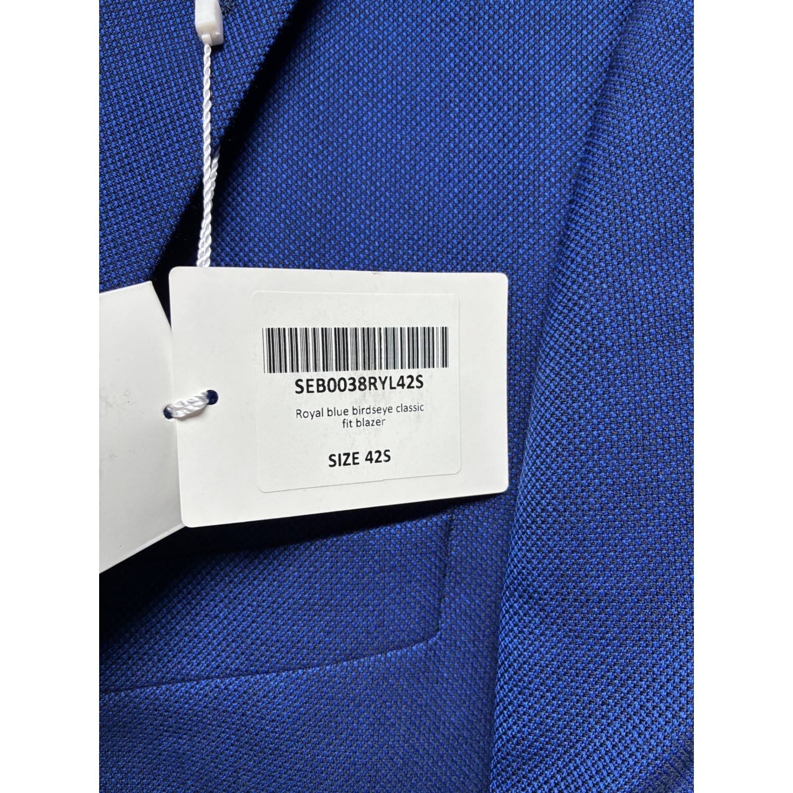 Charles Tyrwhitt Royal Blue Birdseye Wool Classic Fit Blazer 42S SEB0038RYL42S