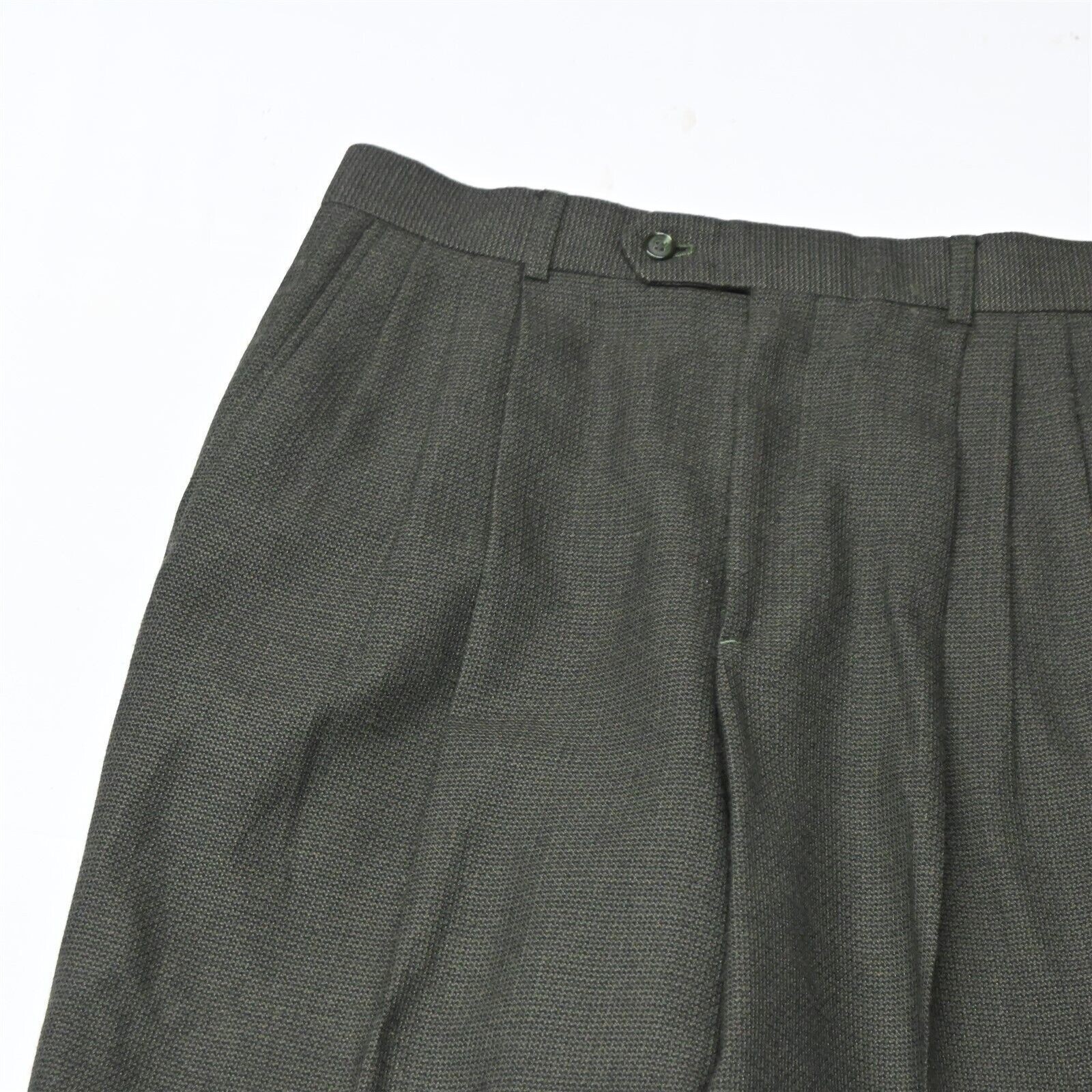 Franco Lanzetti 40R 30×28 Green Tweed Mens Sport Coat Jacket Pants Suit