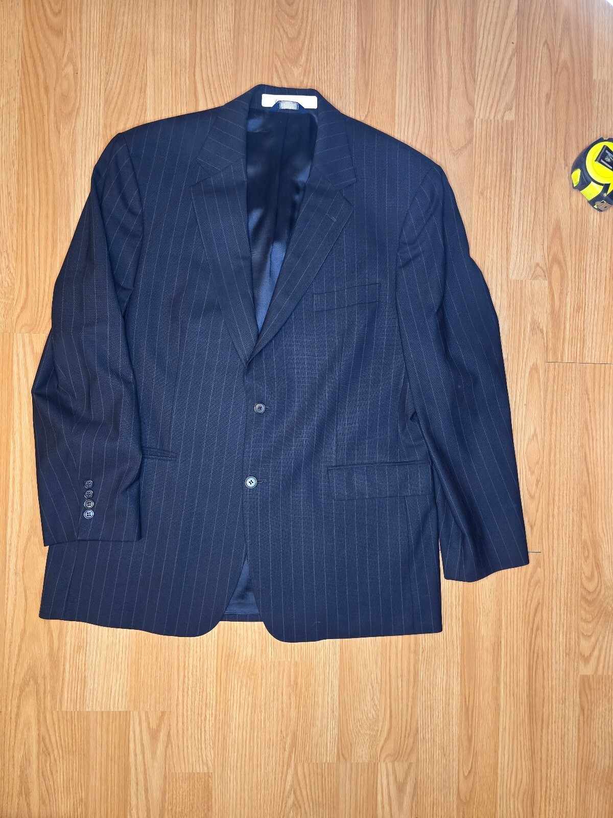 Brooks Brothers 44R Men’s Navy Blue Pinstripe Suit Jacket and Pants Set