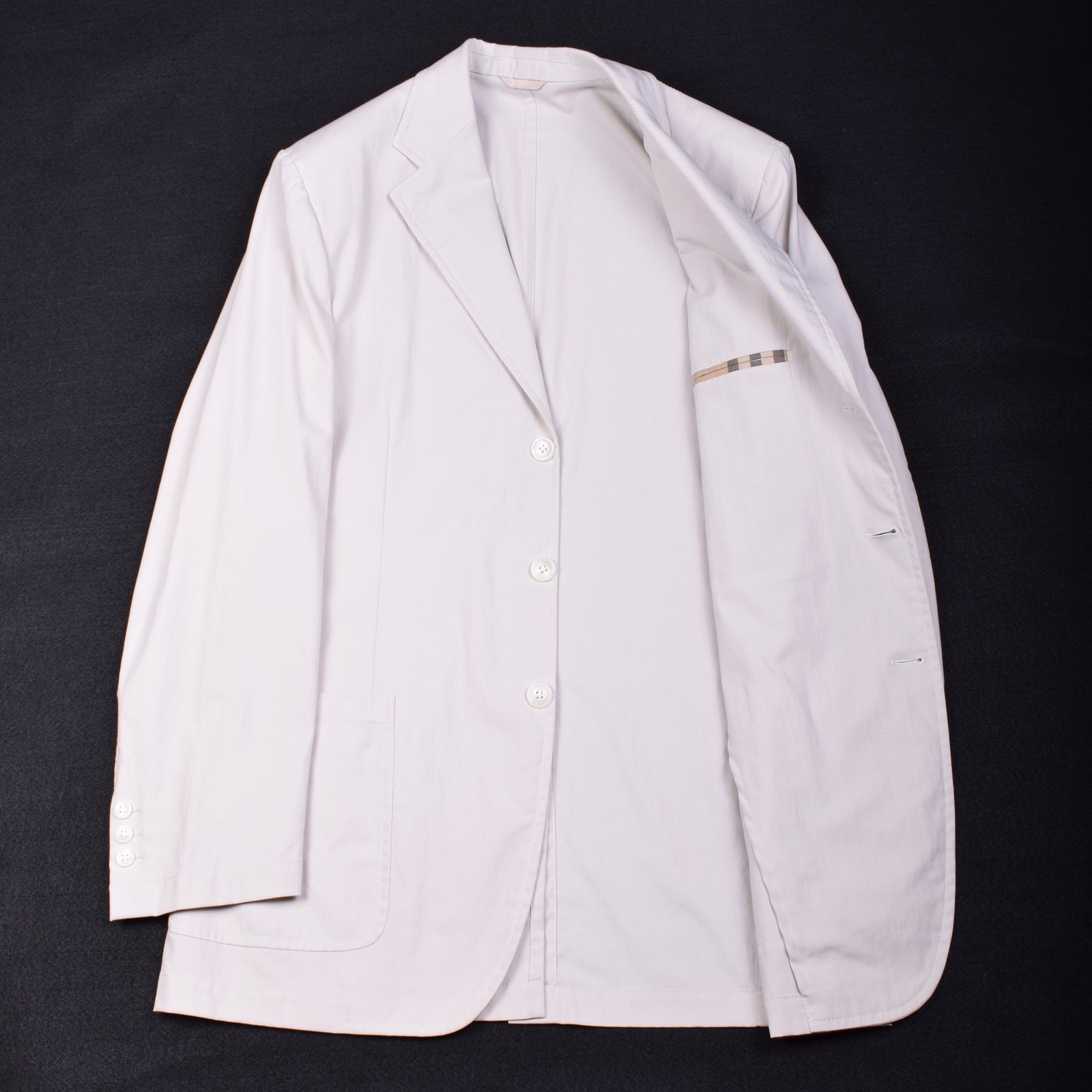 NWT Belvest Gray Polyester/Cotton Three Button Center Vent Sportcoat 40 40r